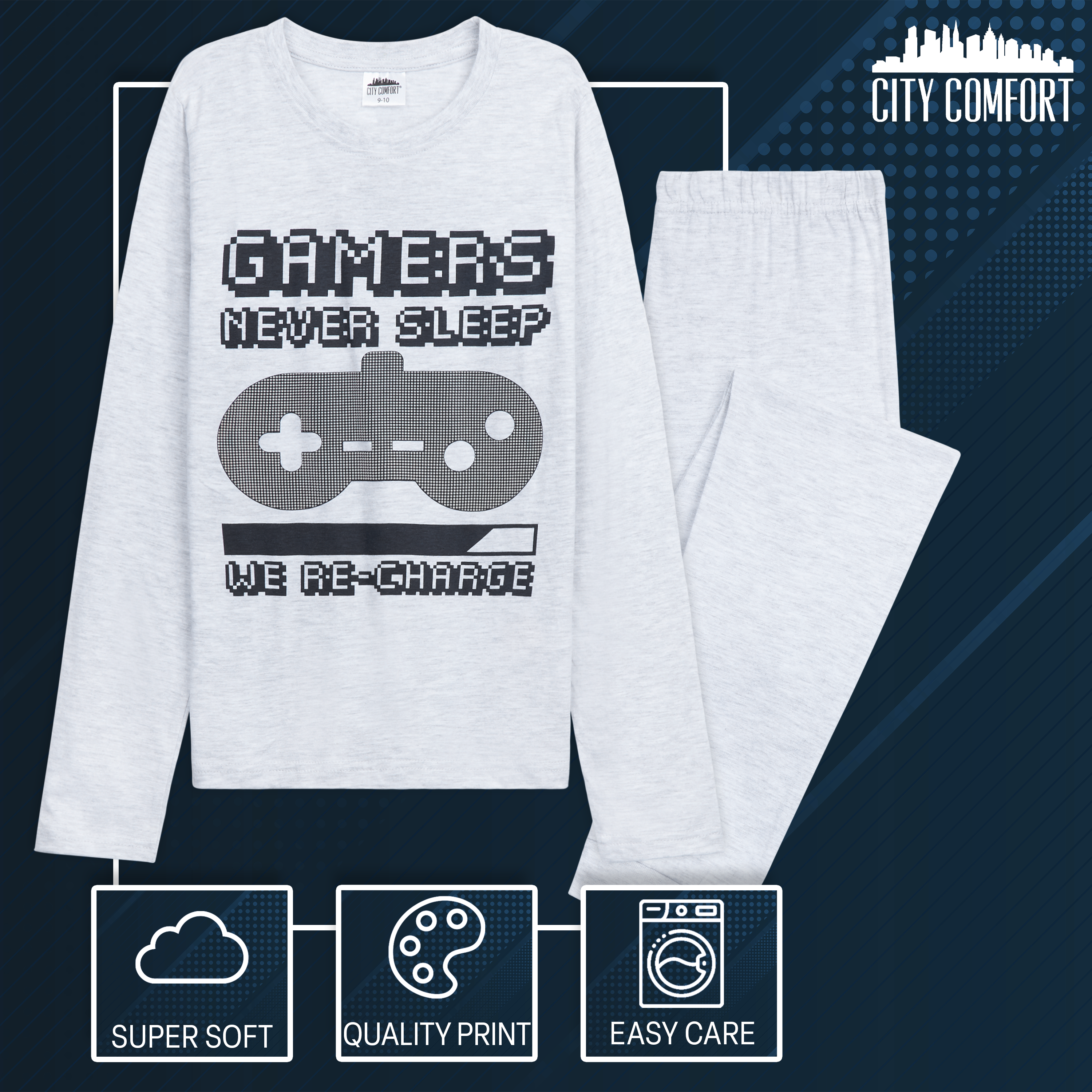 citycomfort-pyjama-gar-on-long-gaming-9-10-ans-coton image 6