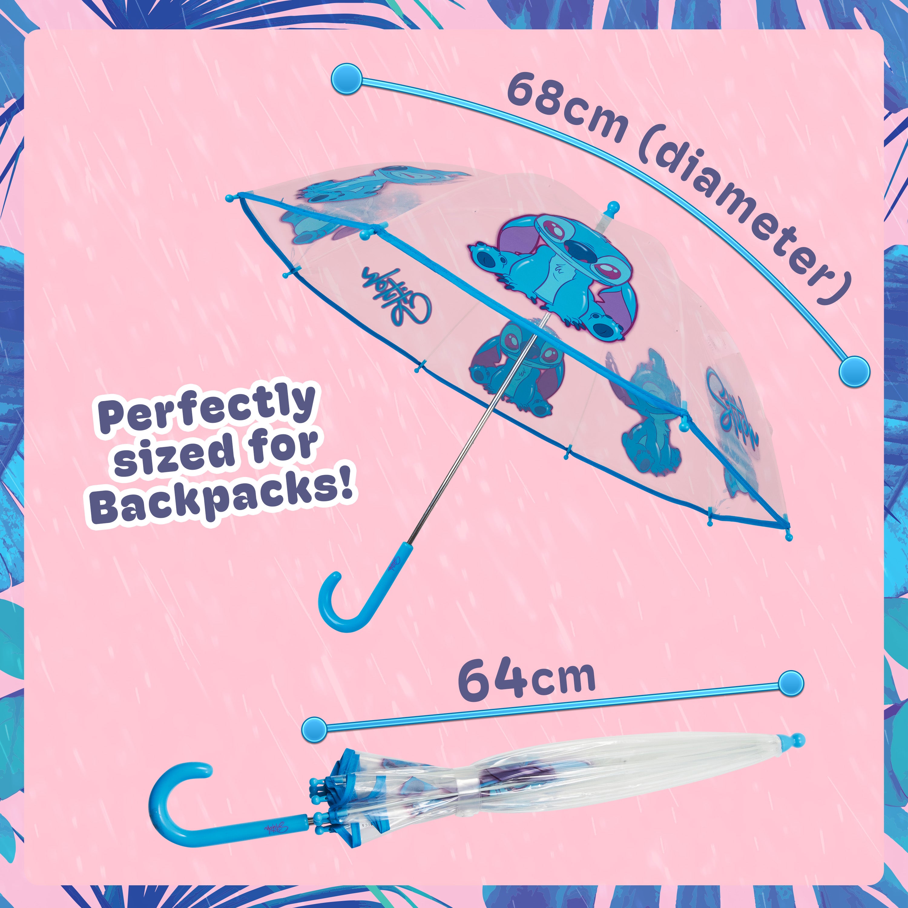 get-trend-girls-disney-stitch-parapluie-transparent-cloche-fille image 6
