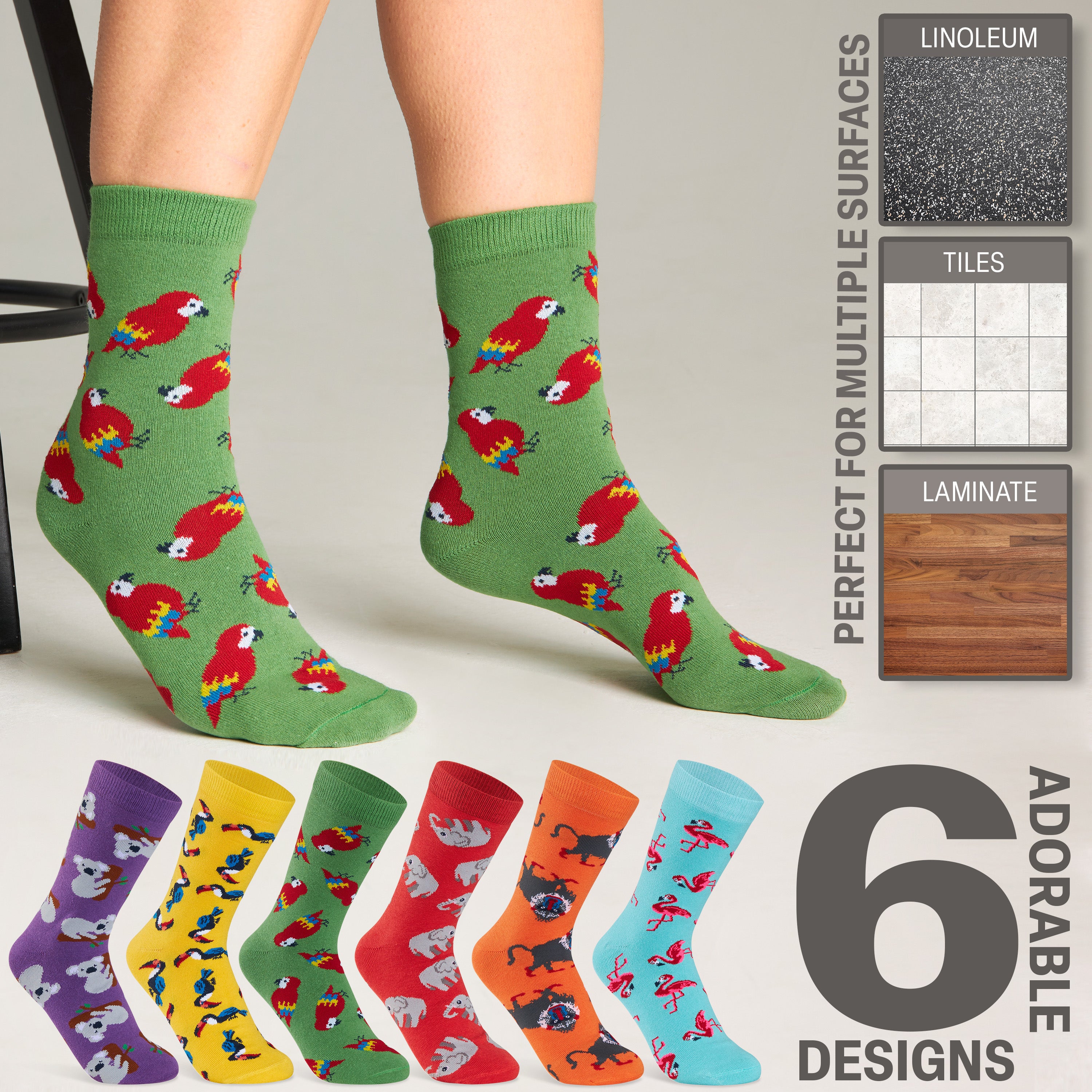 get-trend-citycomfort-chaussettes-femme-animaux-lot-6-coton image 6