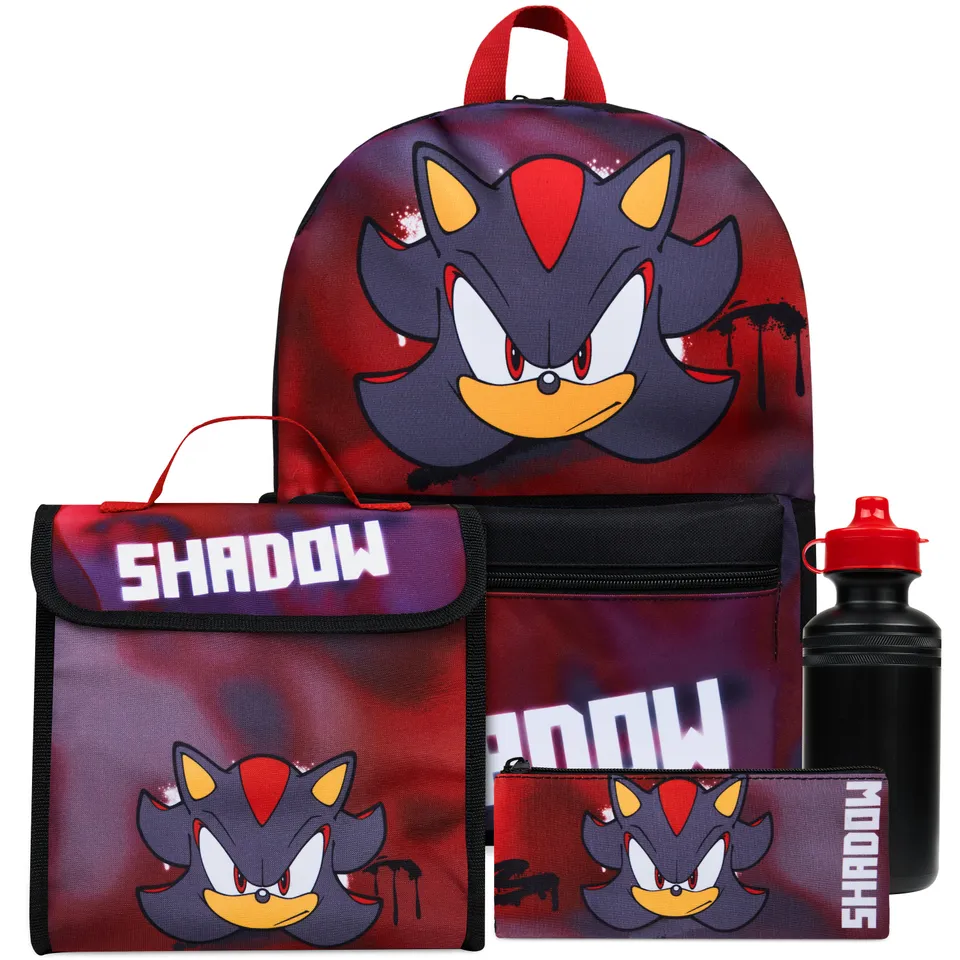 sonic-backpack-cartable-4-pi-ces-gourde-trousse-shadow image 1