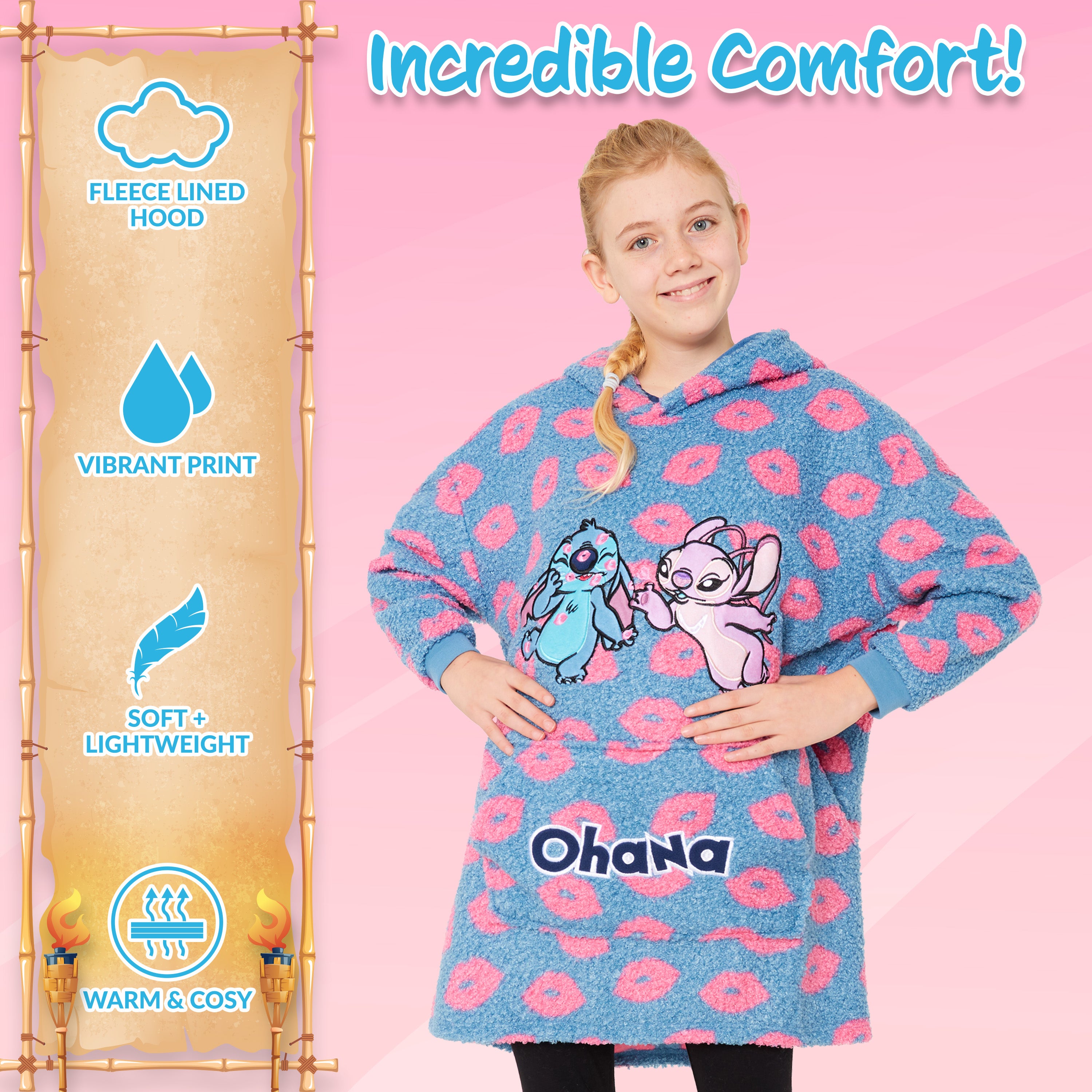 disney-stitch-sweat-plaid-enfant-bleu-stitch-angel-polaire image 4