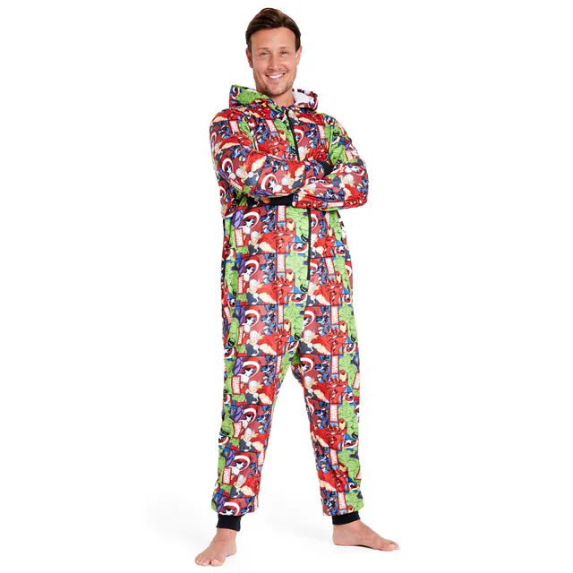 marvel-avengers-combinaison-pyjama-homme-polaire-capuche image 1