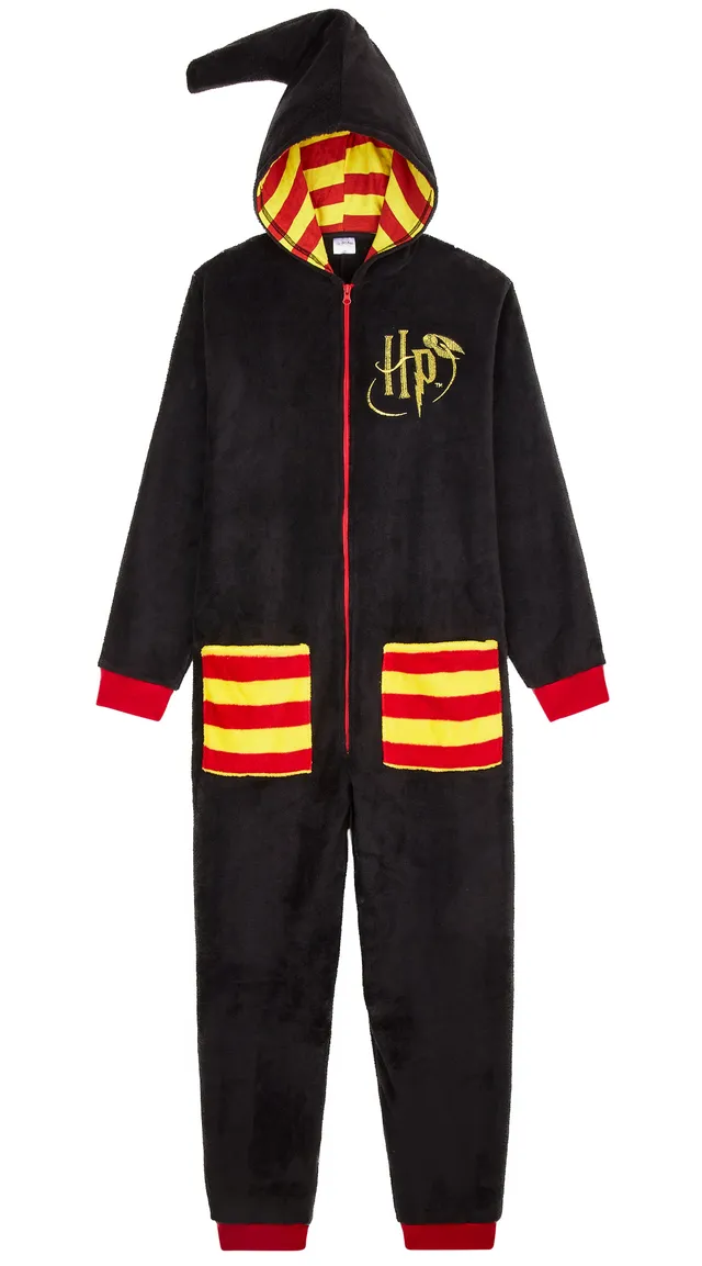 harry-potter-combinaison-pyjama-femme-s-polaire-noire image 1