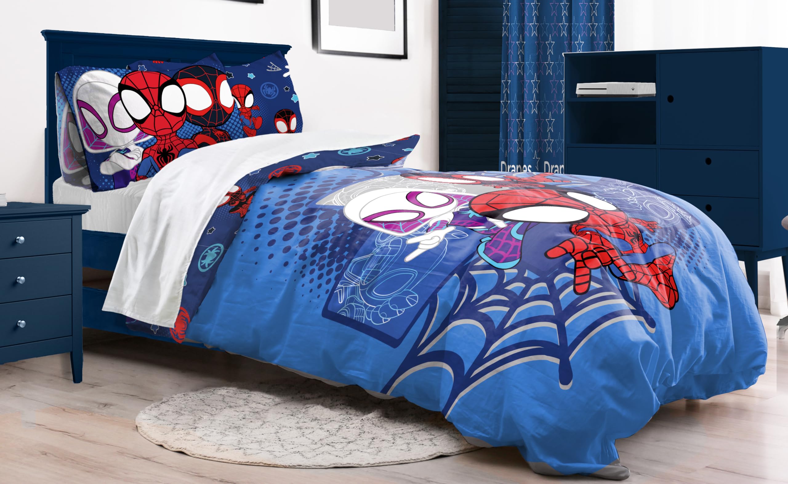 marvel-spidey-et-ses-amis-parure-de-lit-coton-bleu-140x200 image 6