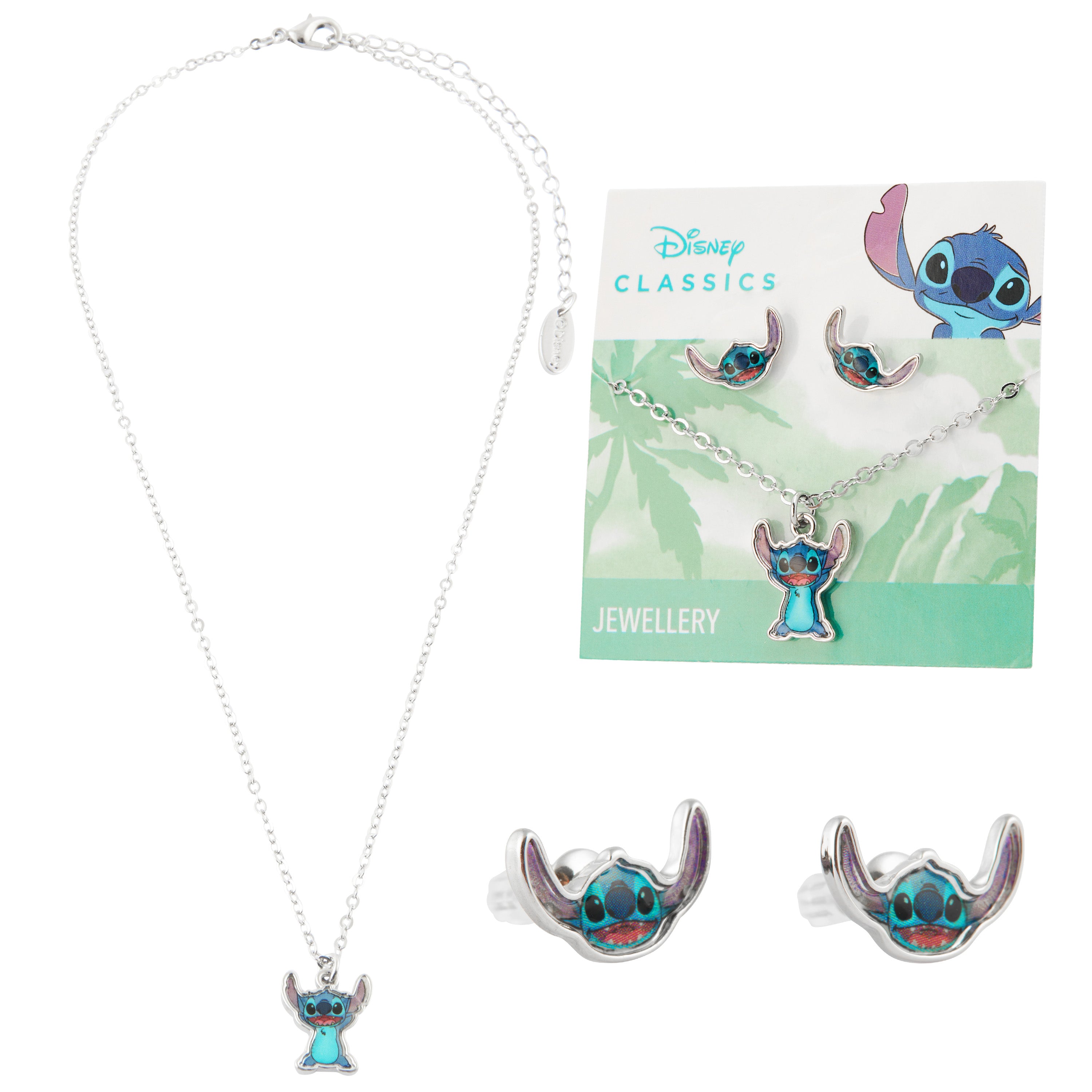 disney-stitch-parure-bijoux-fille-collier-bracelet-boucles image 1