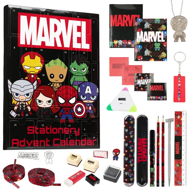 marvel-avengers-calendrier-de-l-avent-2025-papeterie-24-surprises image 1