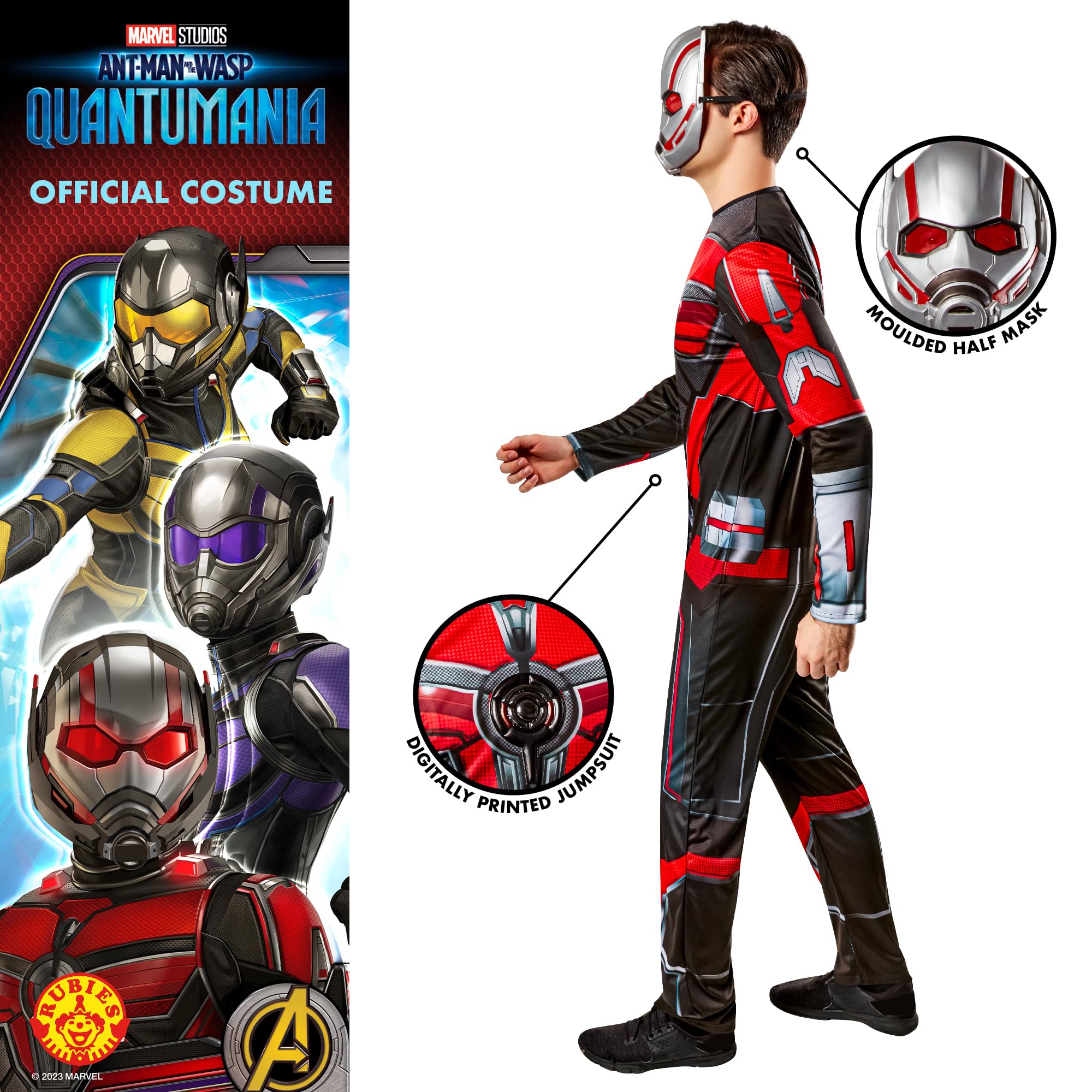 marvel-ant-man-costume-adulte-homme-taille-s-quantomania image 3