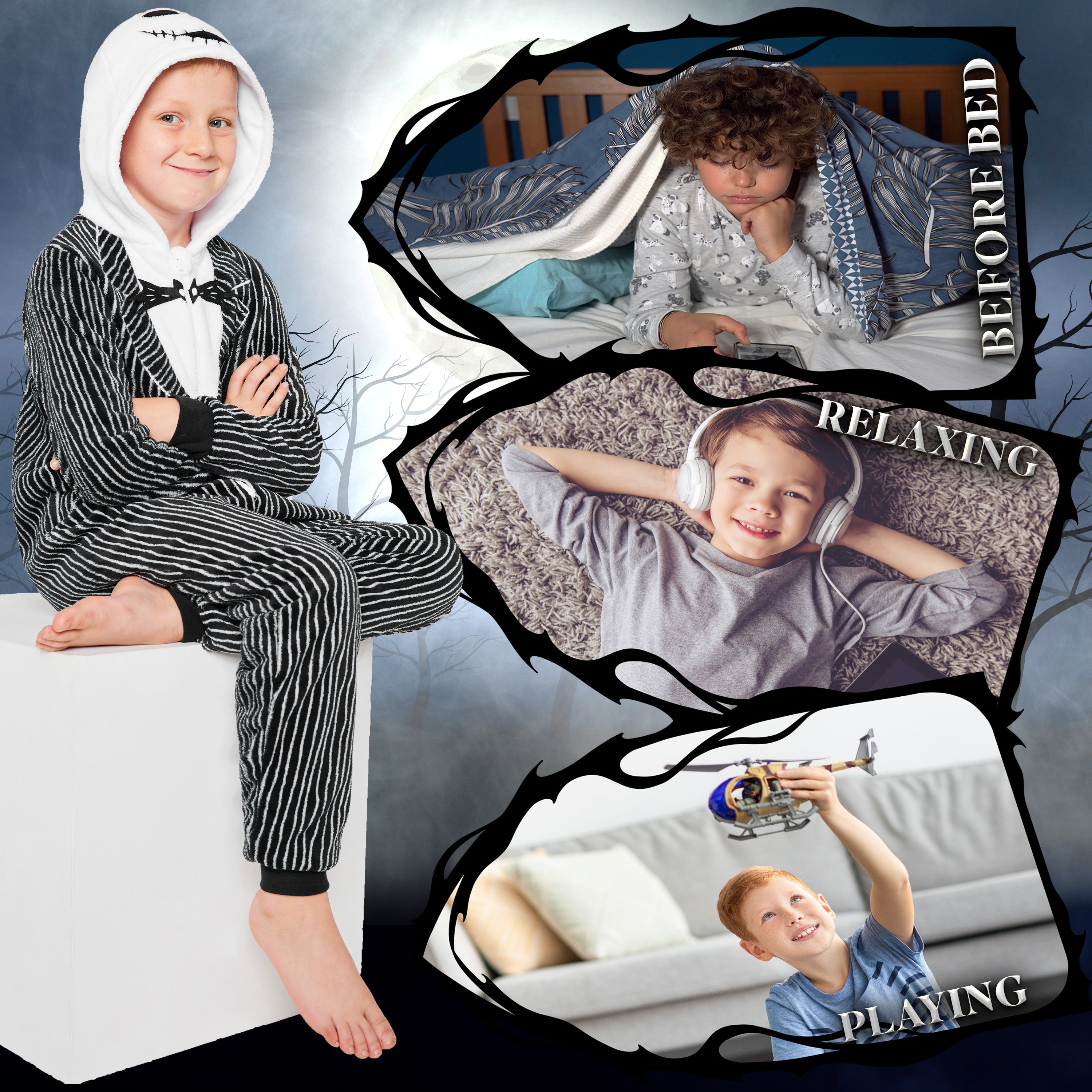 disney-jack-skellington-combinaison-pyjama-7-8-ans-polaire image 4
