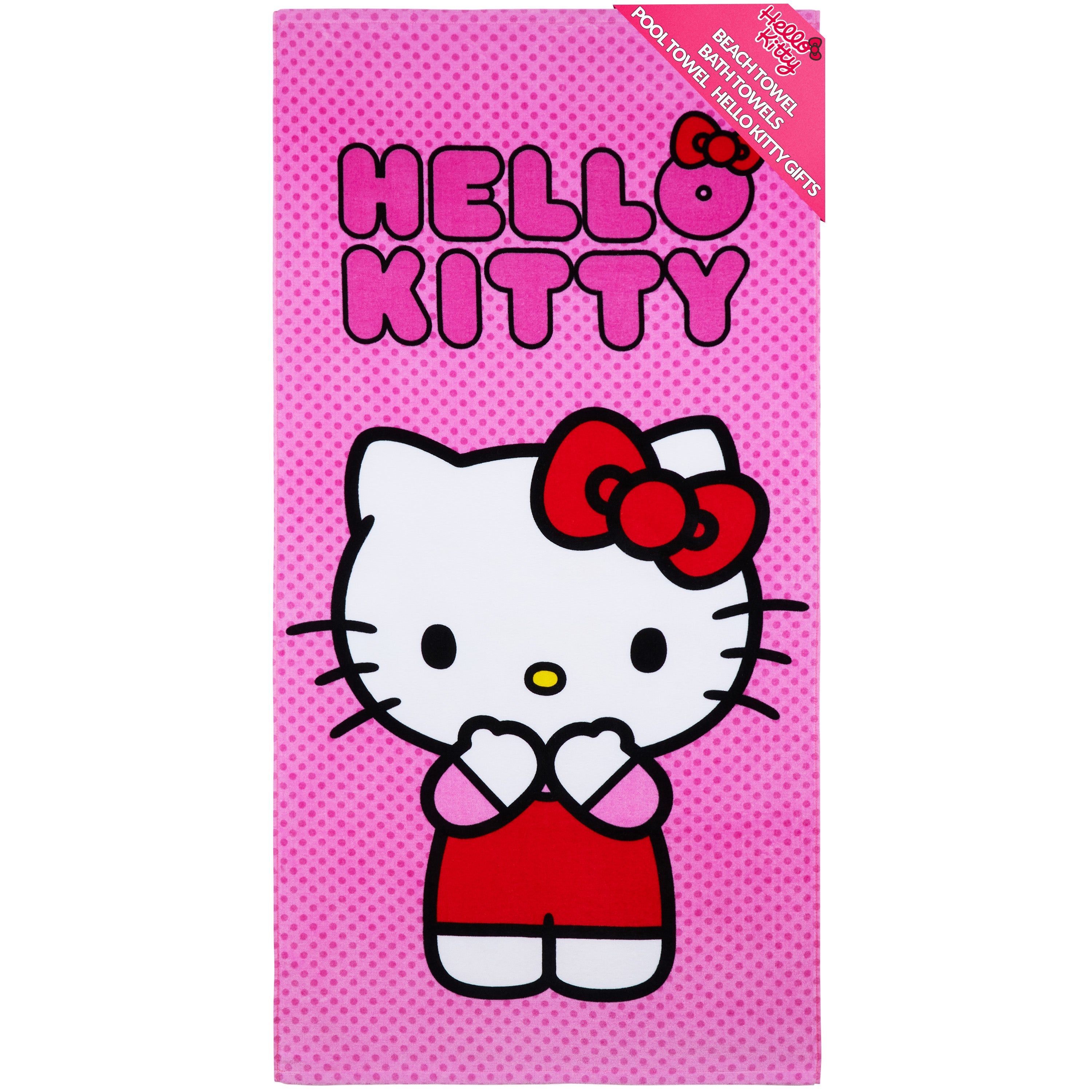 hello-kitty-serviette-plage-rose-70x140cm-absorbante image 1