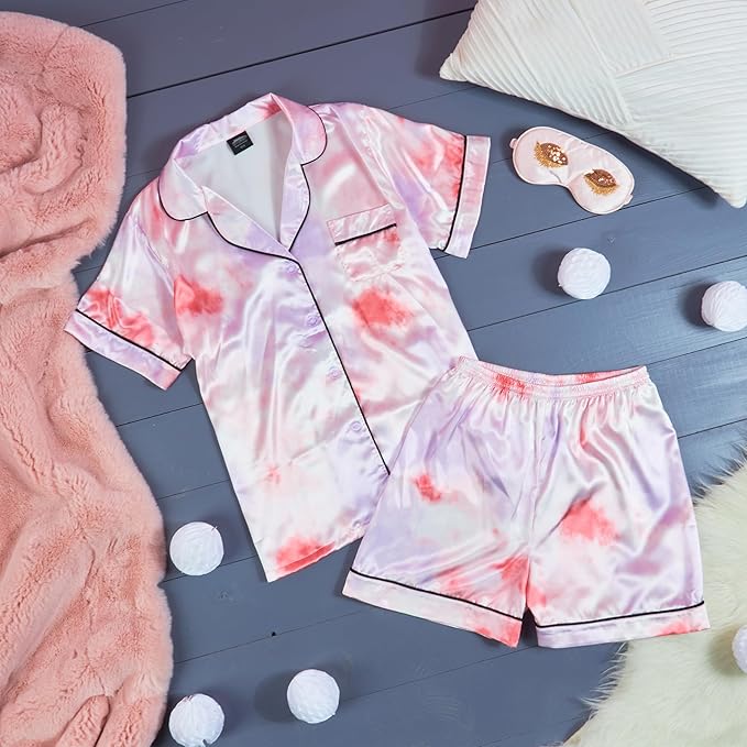 citycomfort-pyjama-satin-fille-11-12-ans-rose-tie-dye-boutons image 7