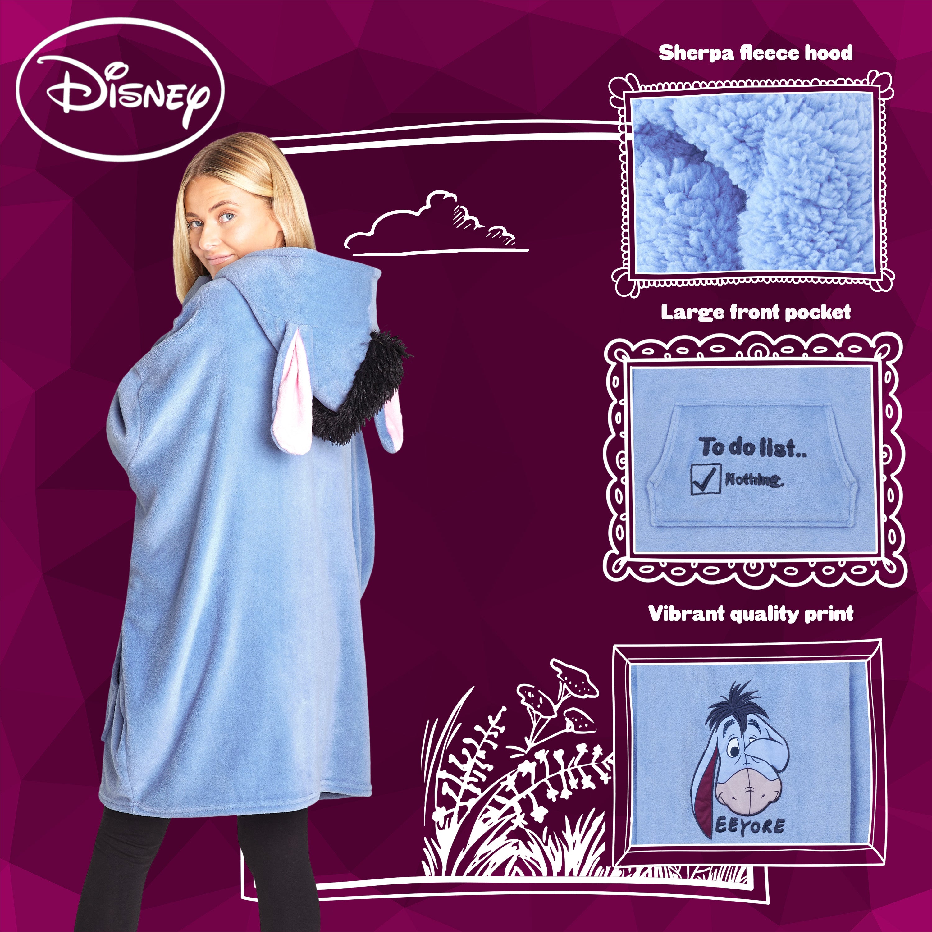 disney-stitch-plaid-sweat-capuche-polaire-taille-unique image 4
