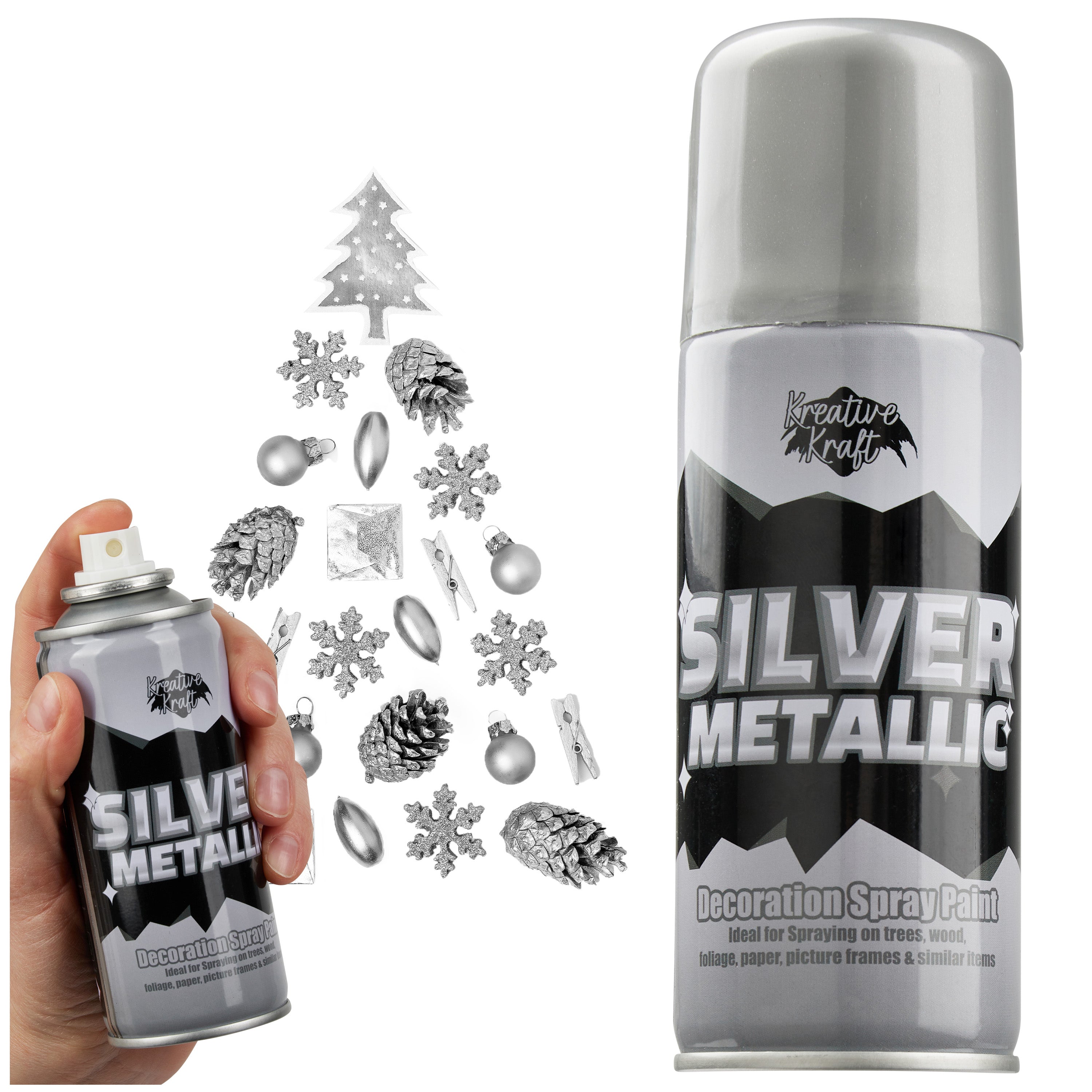 kreativekraft-spray-peinture-argent-m-tallique-250ml-no-l image 1