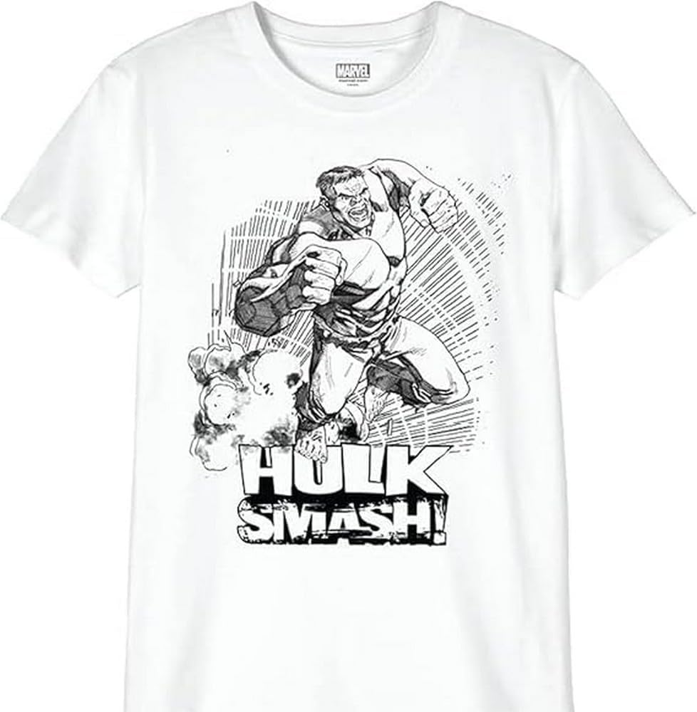 marvel-bohulkcts043-t-shirt-gar-on-8-ans-blanc-hulk image 1
