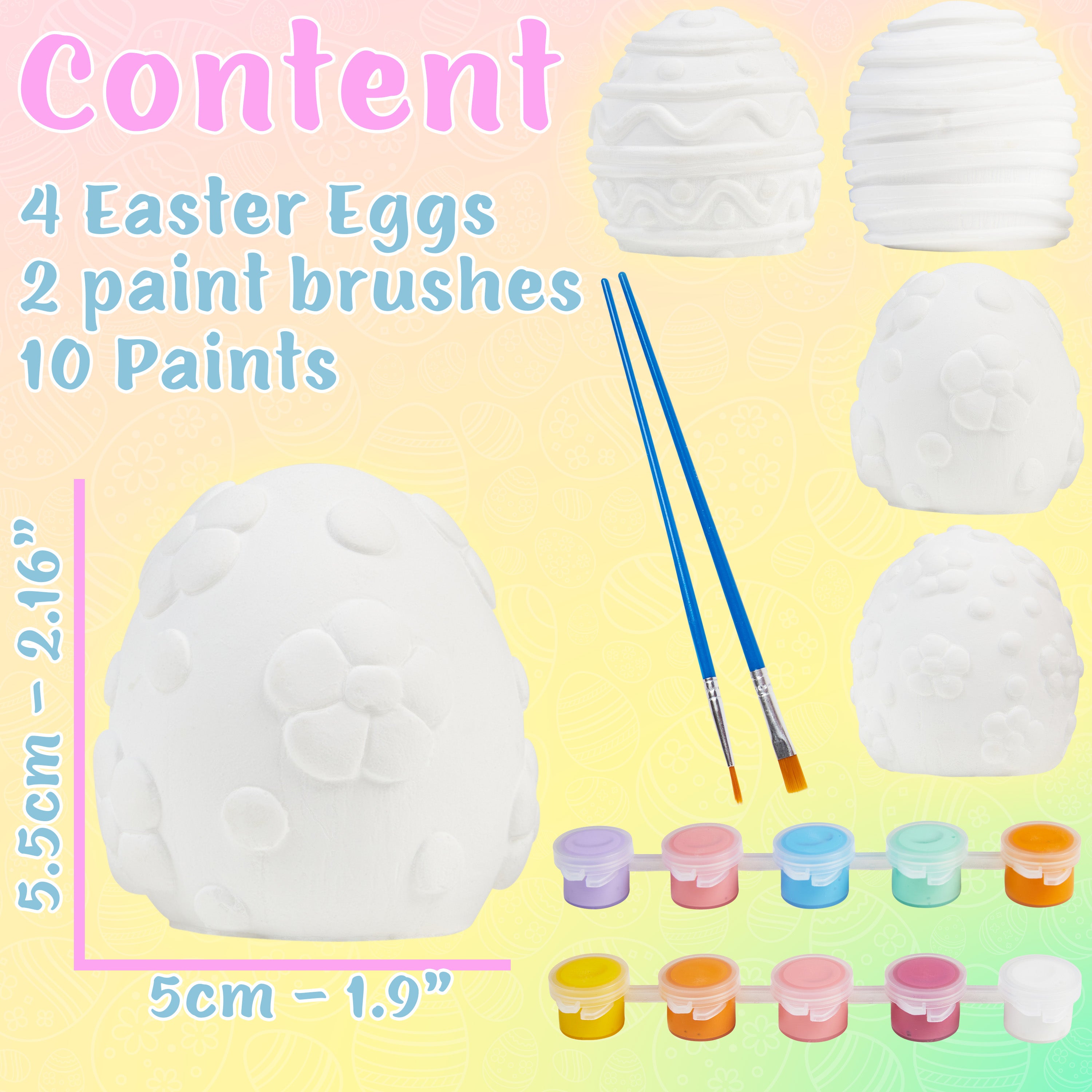 kreativekraft-kit-peinture-oeufs-de-p-ques-lapin-4-pi-ces image 6