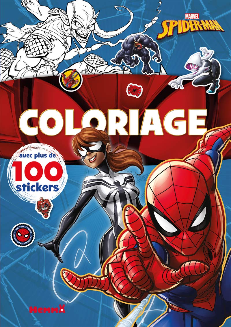 marvel-spider-man-livre-coloriage-stickers-100-d-s-4-ans image 1