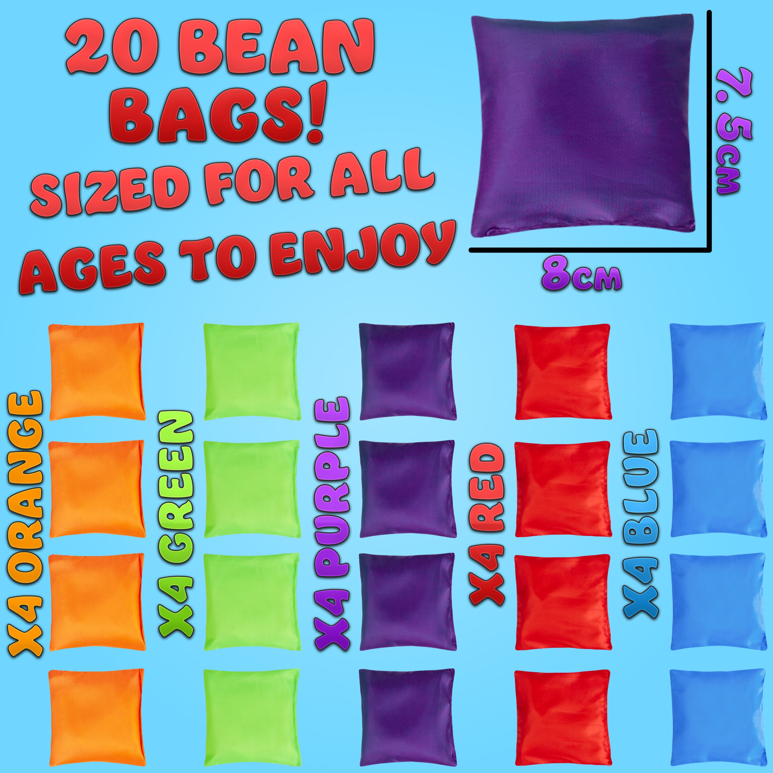 kreativekraft-bean-bag-set-20-sacs-lest-s-couleurs image 6