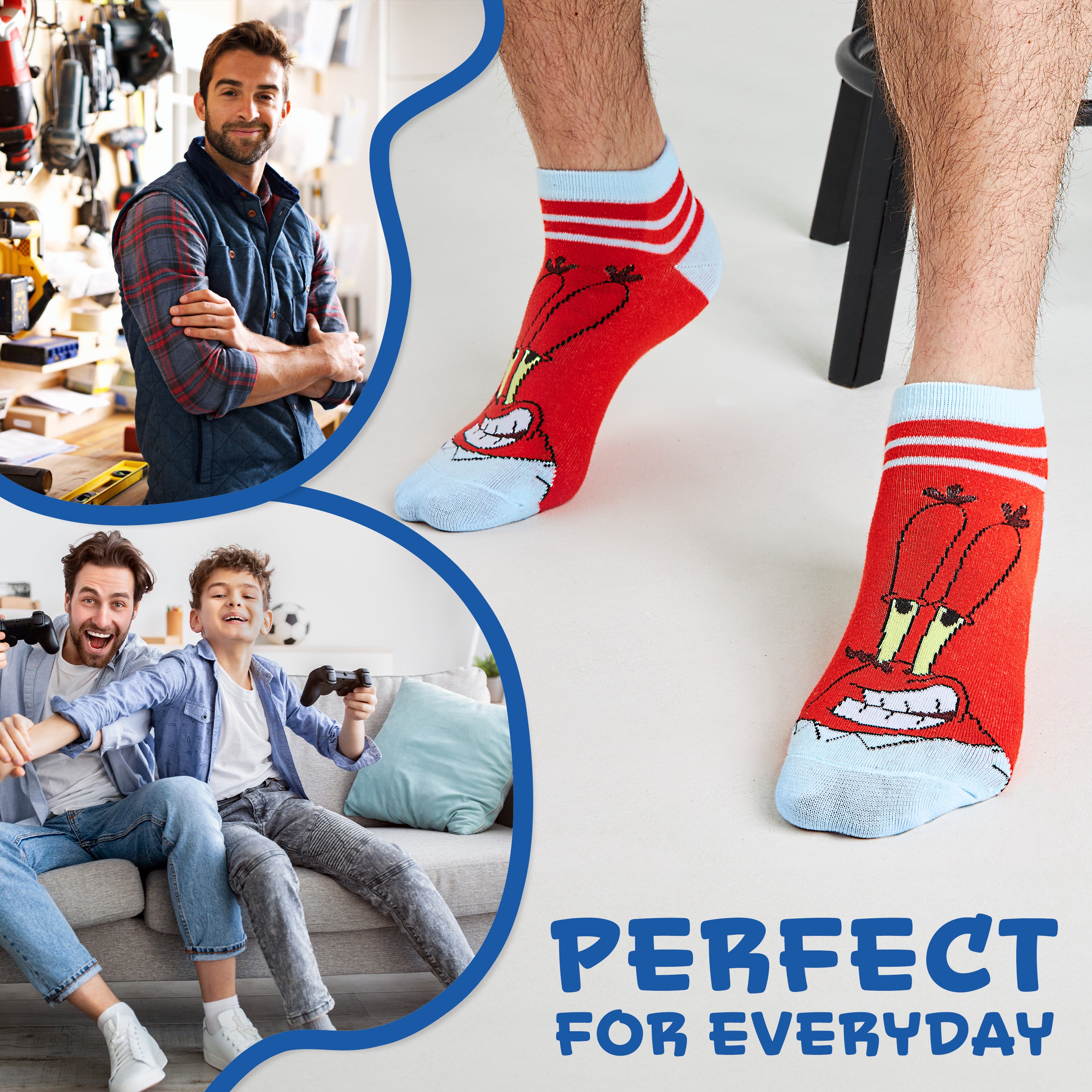 bob-ponge-chaussettes-basses-coton-lot-de-5-homme image 4