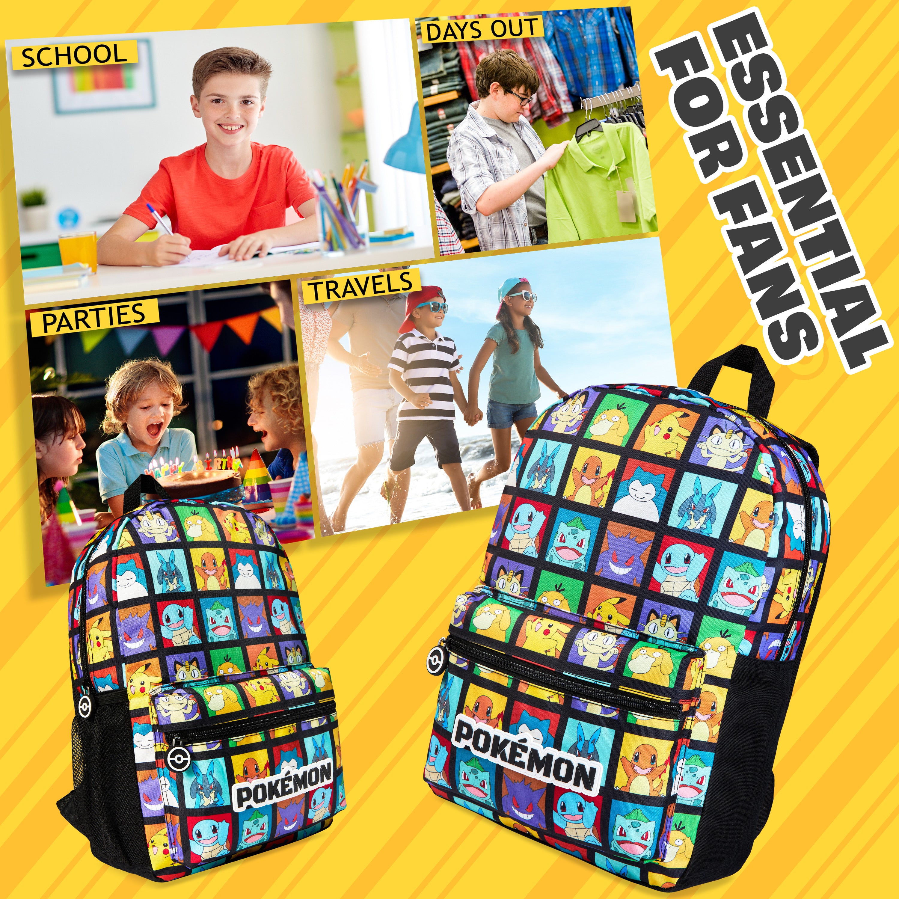 pok-mon-sac-dos-enfant-scolaire-poche-gourde-bretelles-matelass-es image 5