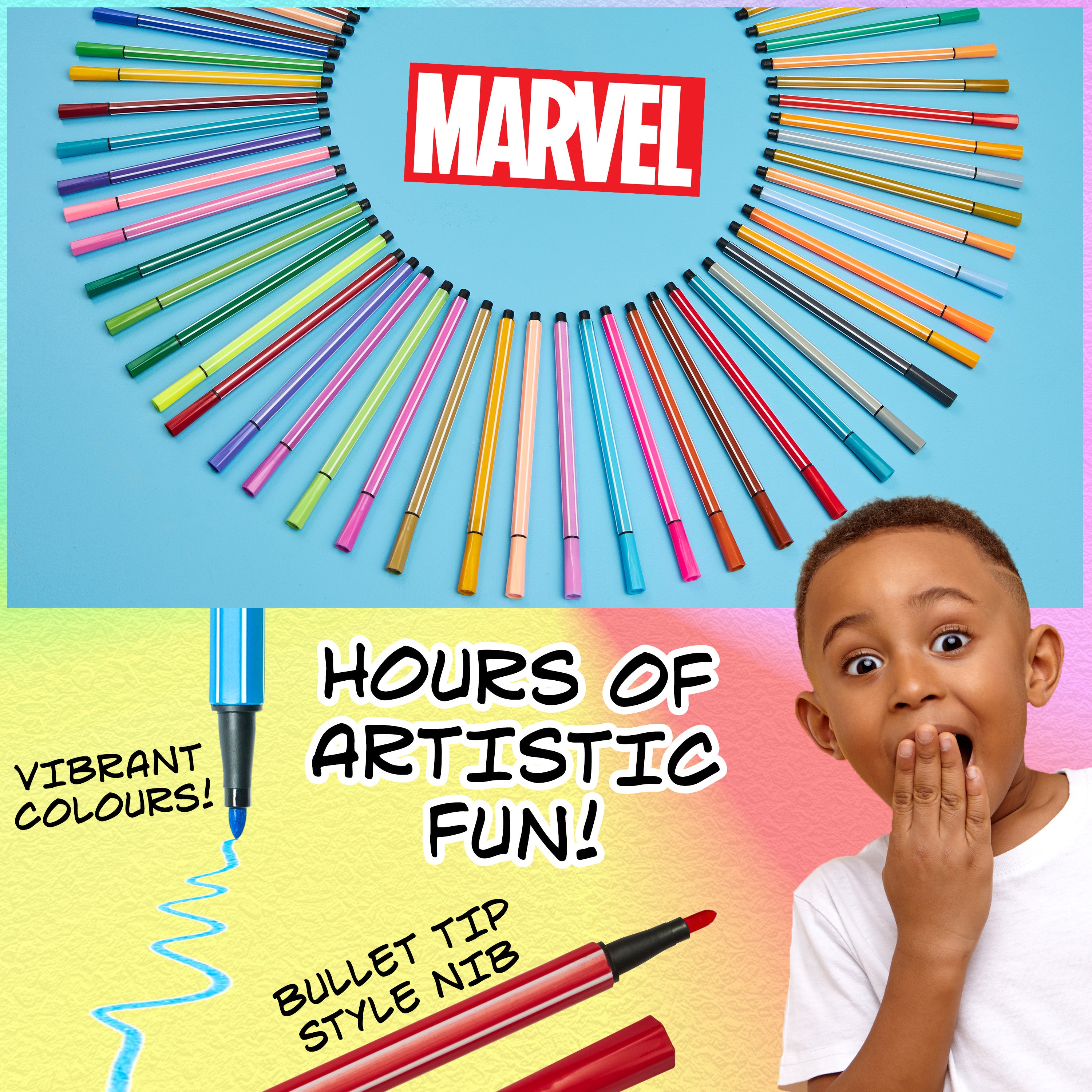 marvel-spiderman-feutres-enfant-60-pcs-pointe-fine image 5
