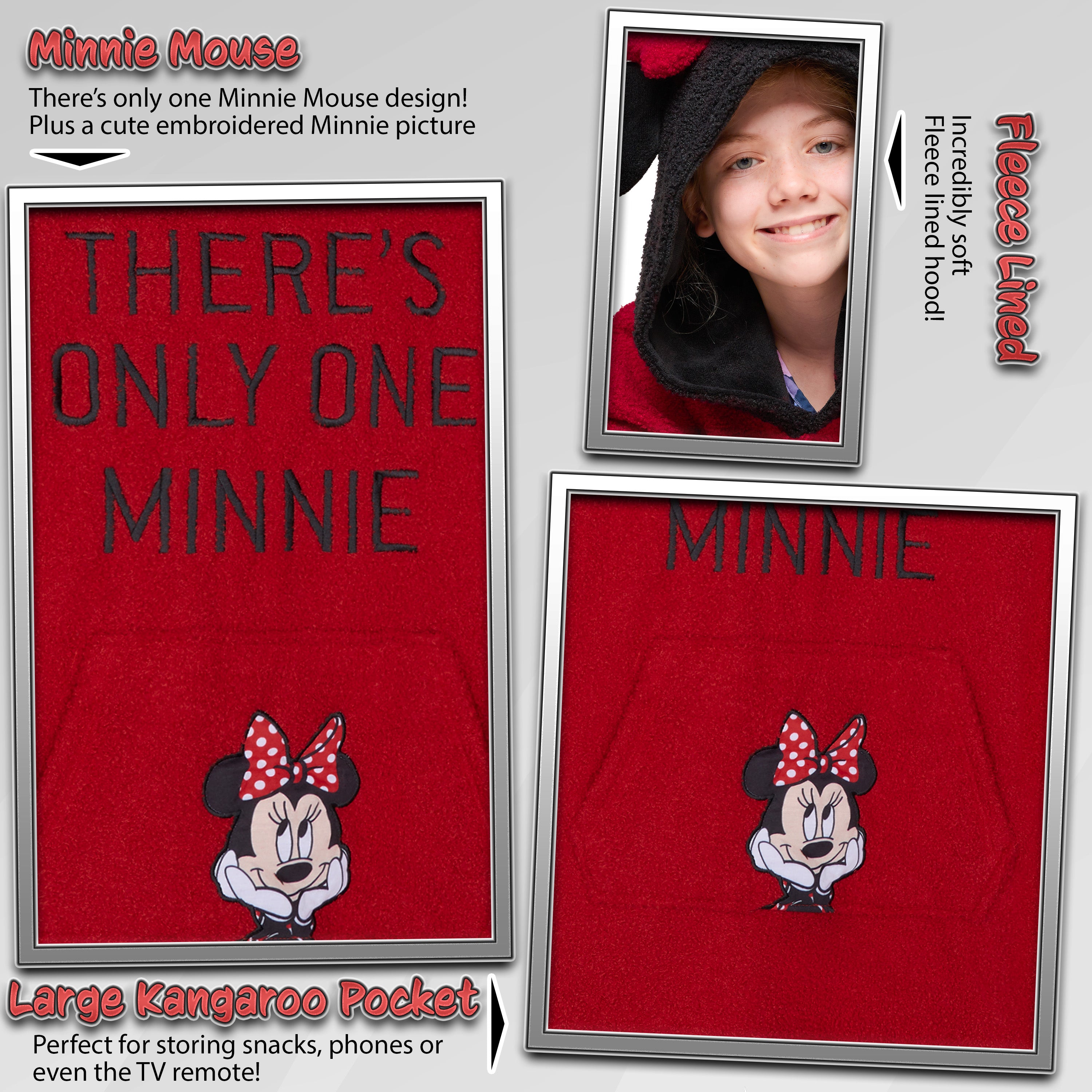 disney-sweat-plaid-enfant-minnie-rouge-polaire-oversize image 5