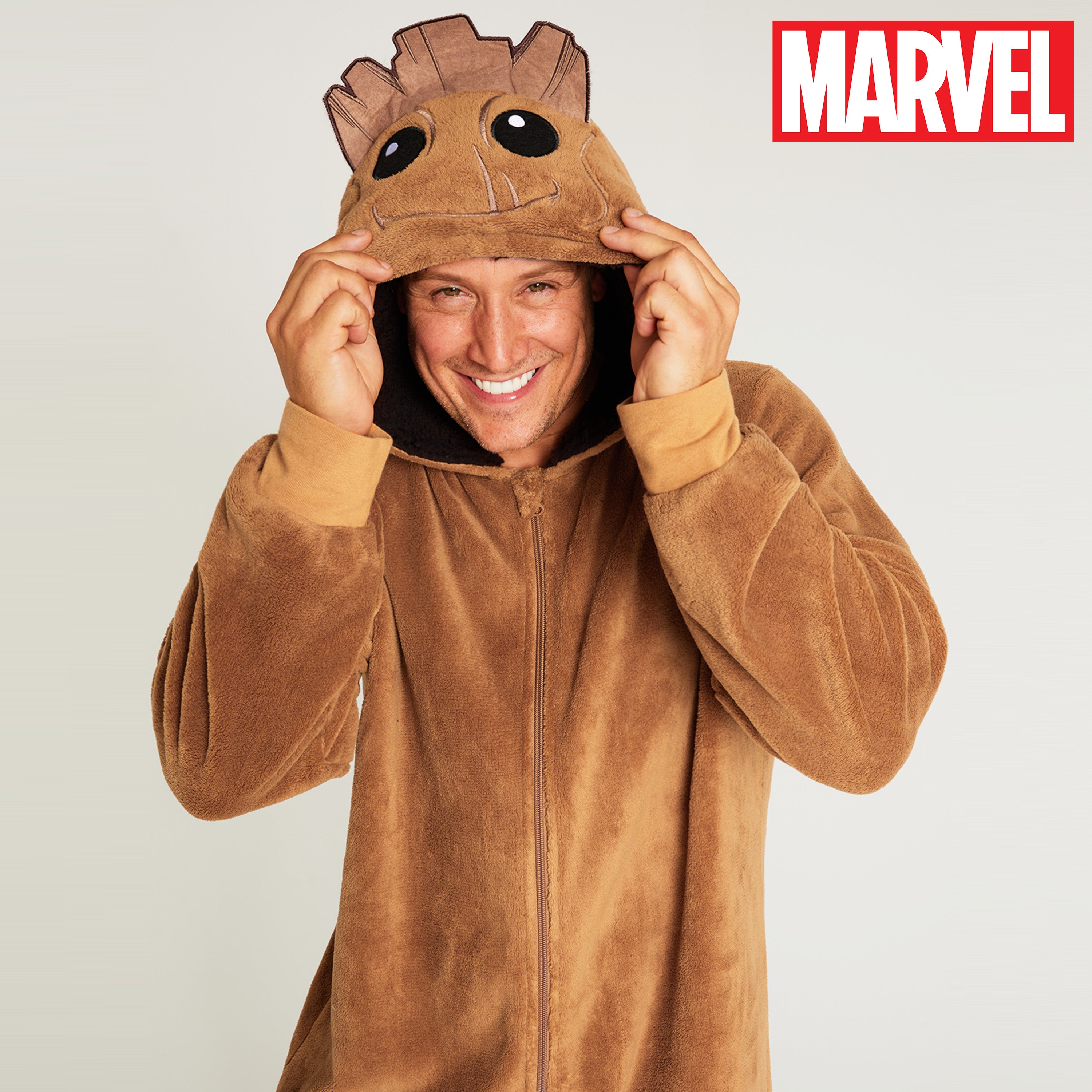 marvel-groot-grenouill-re-homme-polaire-capuche-taille-m image 3