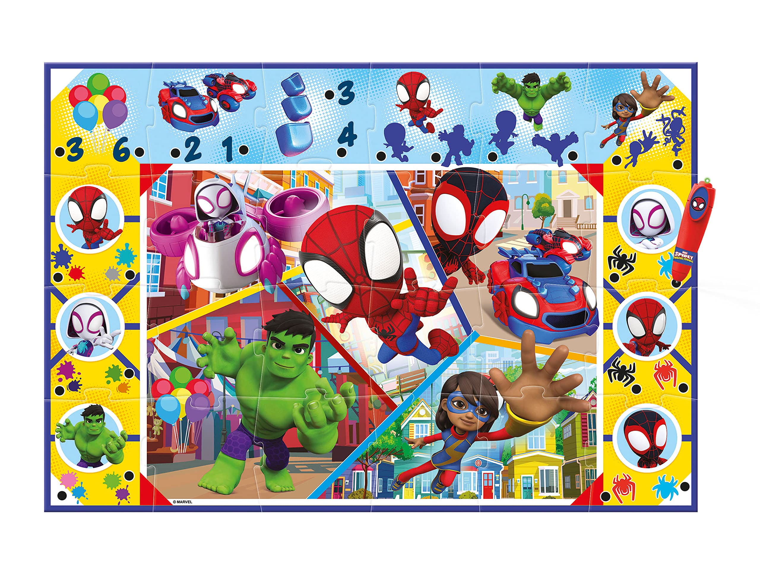 clementoni-marvel-spidey-16735-puzzle-de-sol-24-pi-ces-avec-stylo image 4