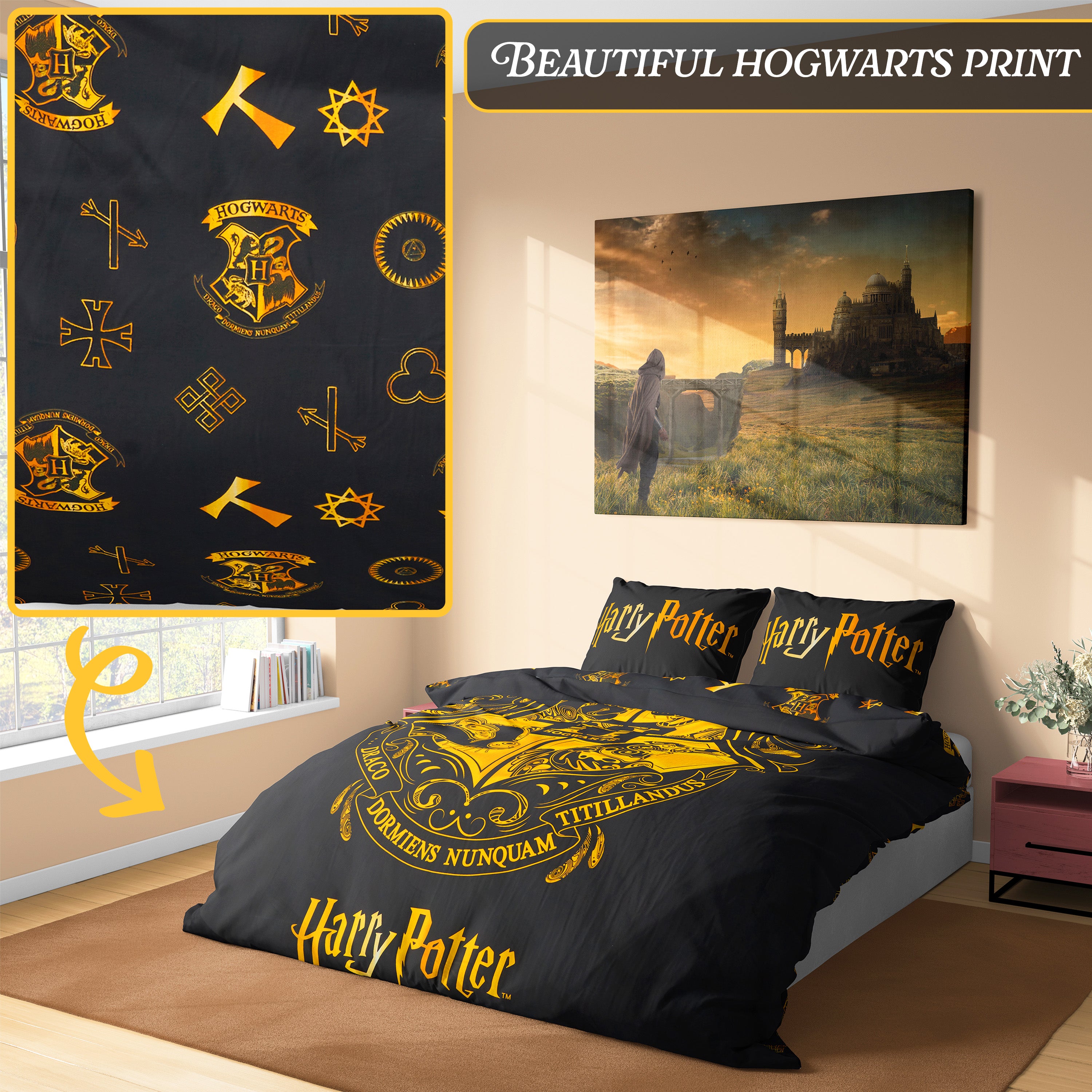 harry-potter-parure-housse-de-couette-simple-ado-coton image 3