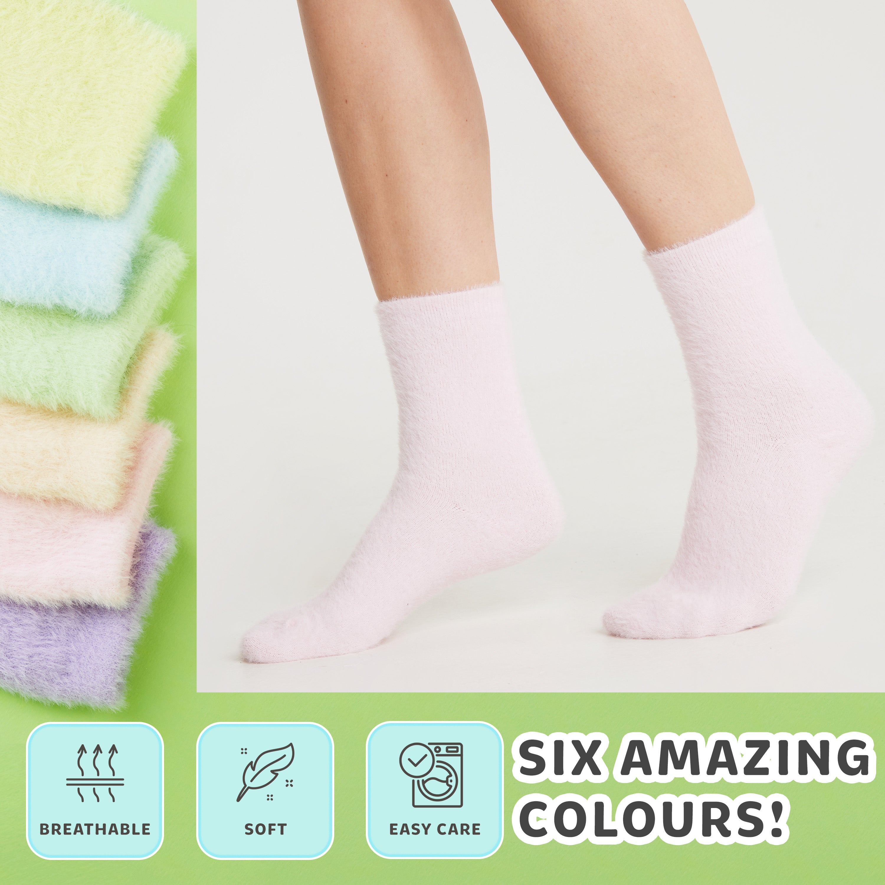 citycomfort-chaussettes-pilou-femme-x6-multicolore image 5