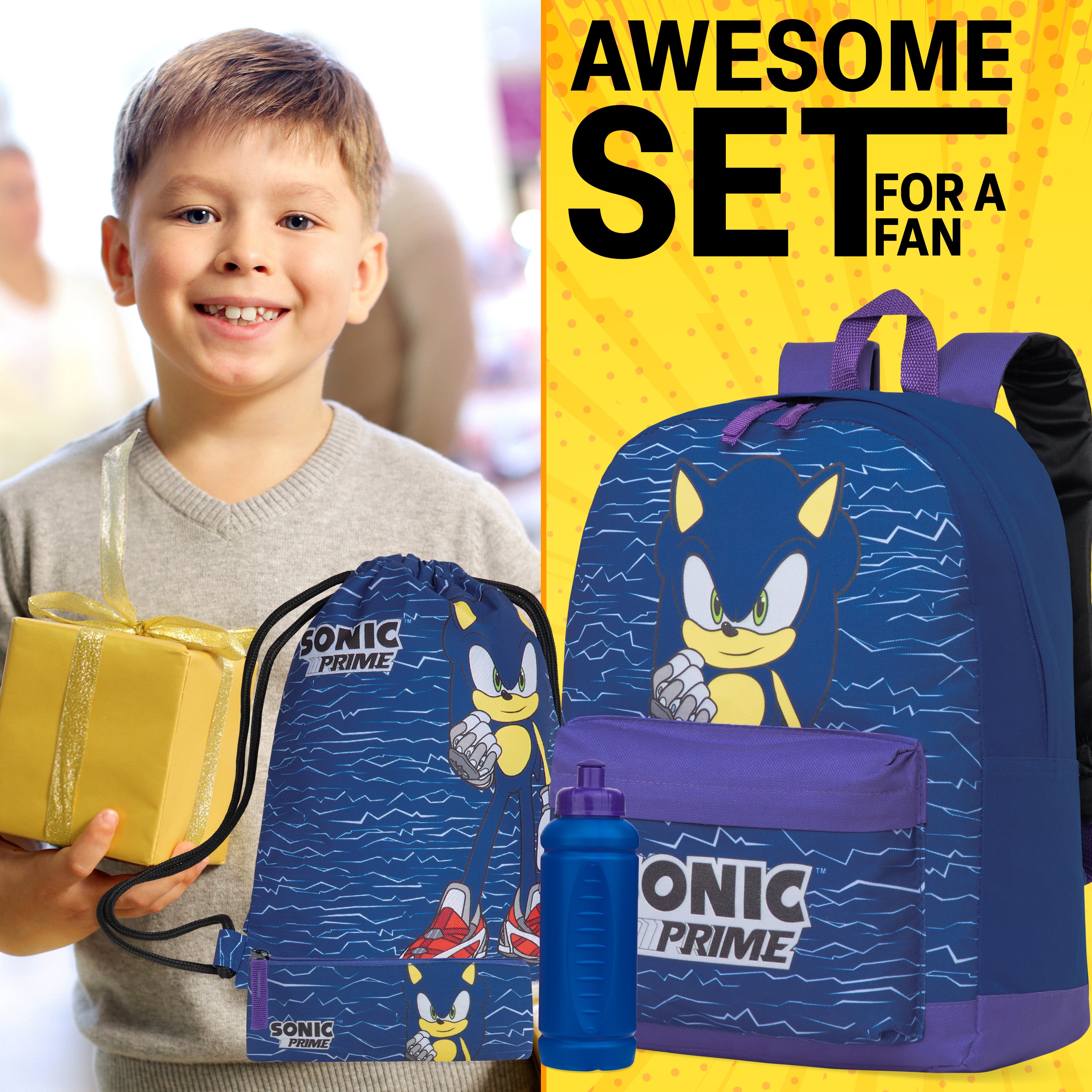 sac-cole-sonic-enfant-4-pi-ces-dos-gourde image 3