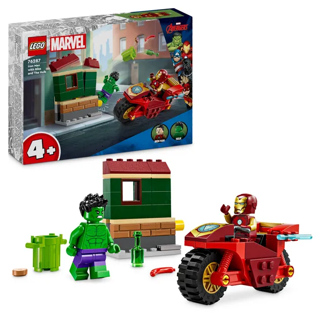 lego-marvel-76287-iron-man-moto-et-hulk-4-ans-68-pi-ces image 1