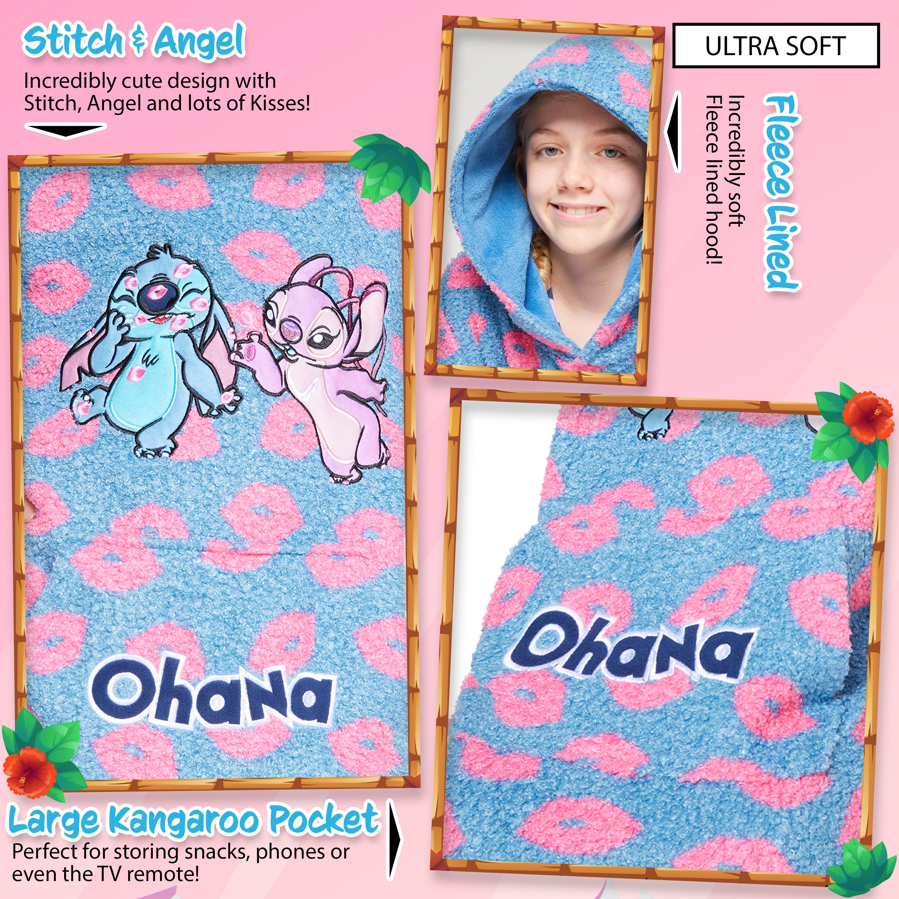 disney-stitch-sweat-plaid-enfant-bleu-stitch-angel-polaire image 5
