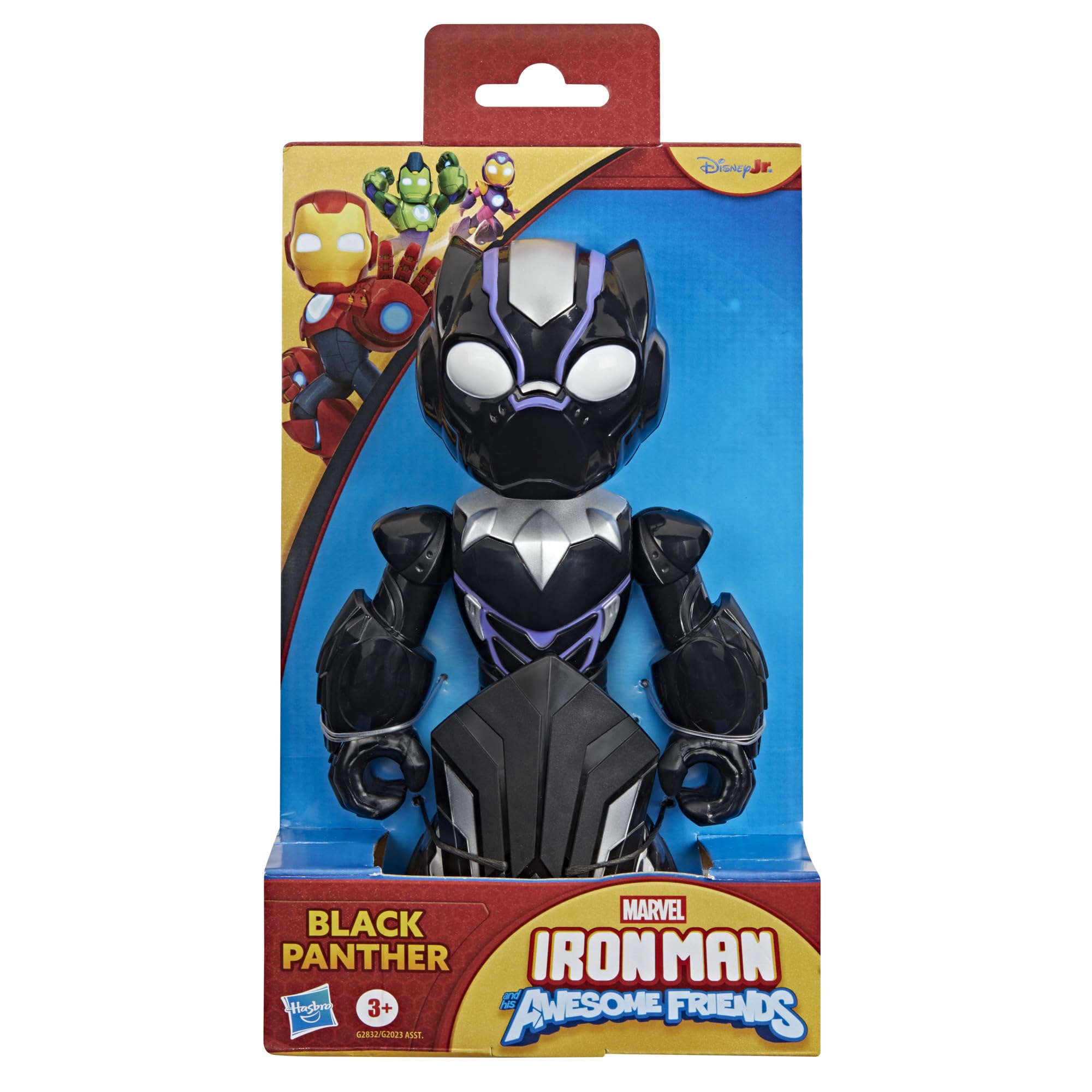 marvel-iron-man-amis-black-panther-figurine-22-8-cm-bouclier image 2