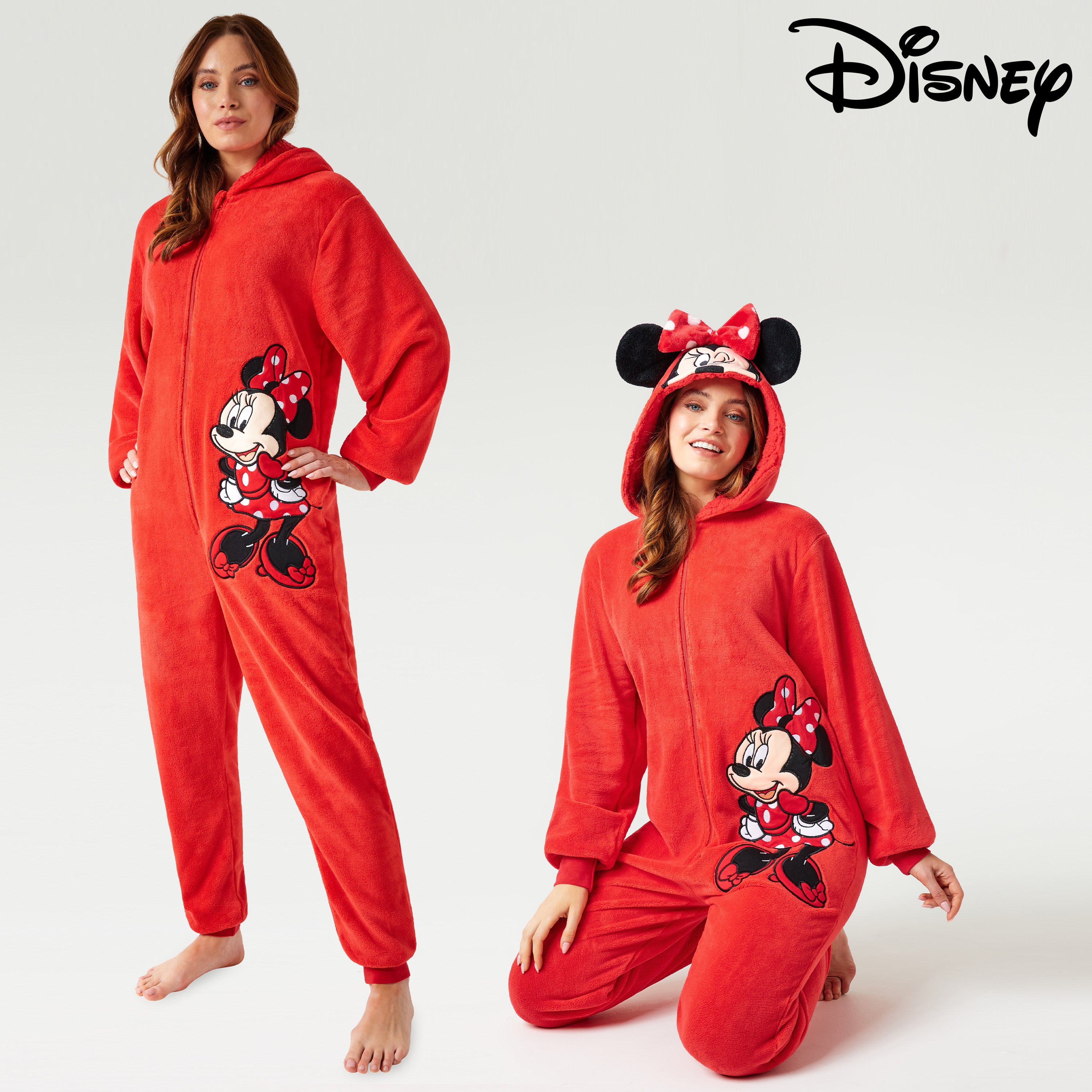 disney-minnie-combinaison-pyjama-femme-pilou-pilou-capuche-s-2xl image 4
