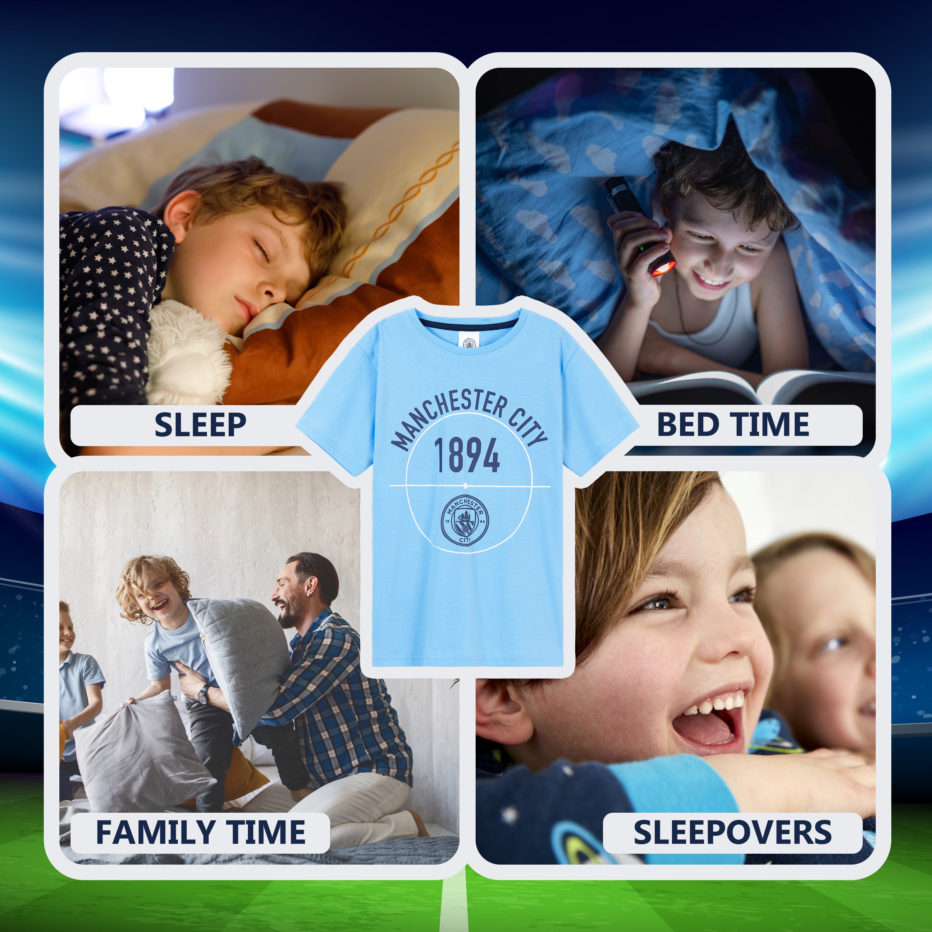 manchester-city-pyjama-gar-on-short-coton-5-6-ans image 4