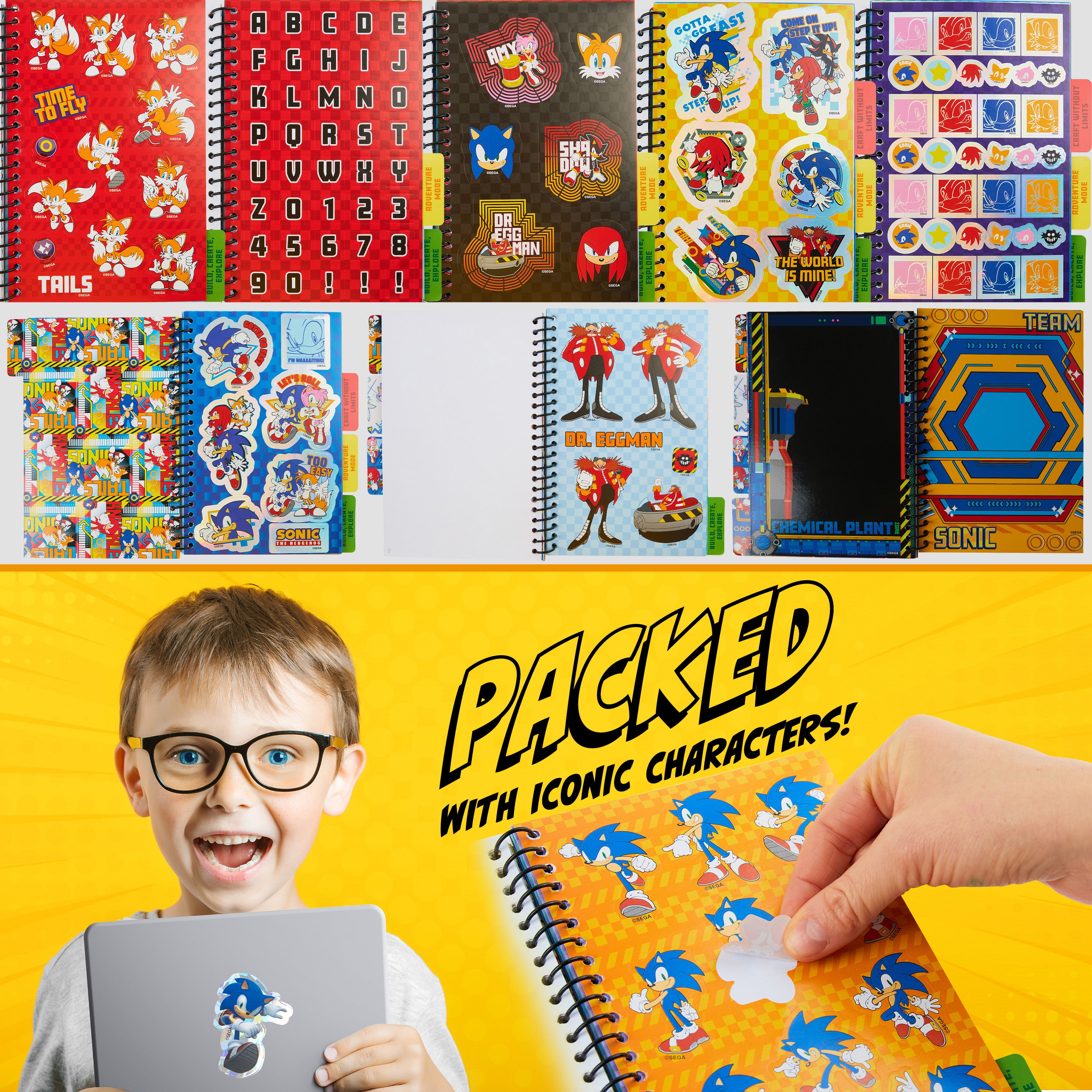 sonic-cahier-stickers-enfant-400-autocollants-28-planches image 2