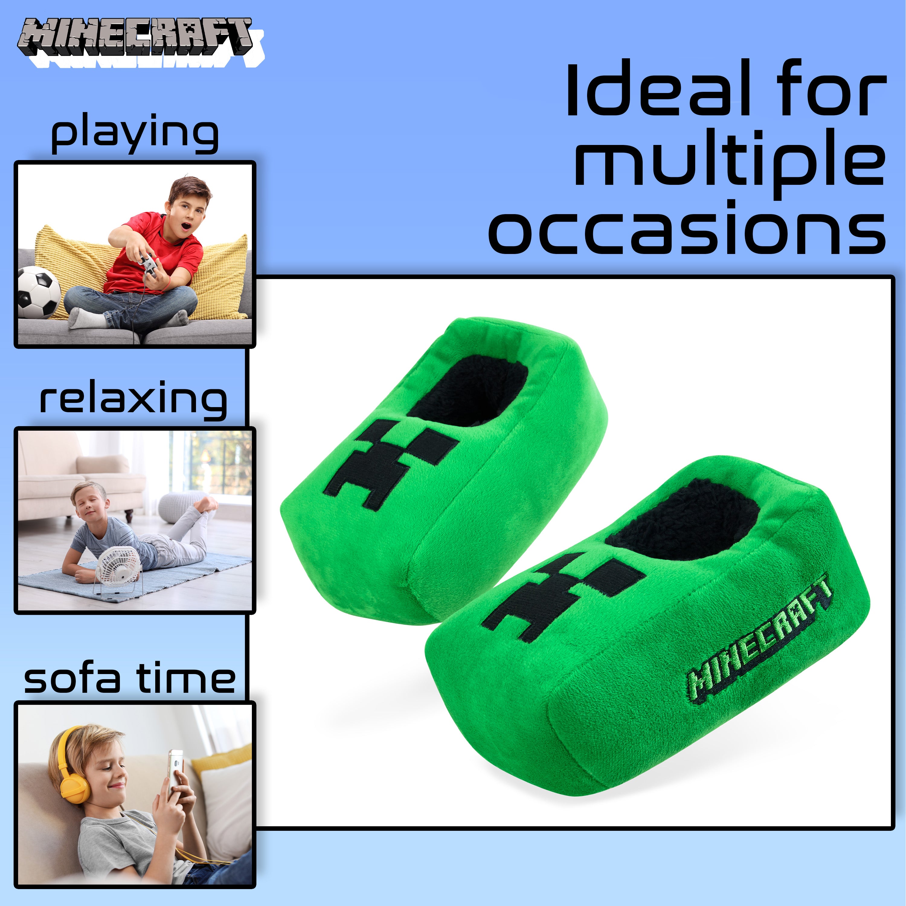 minecraft-chaussons-gar-on-creeper-chaud-antid-rapant-2 image 4