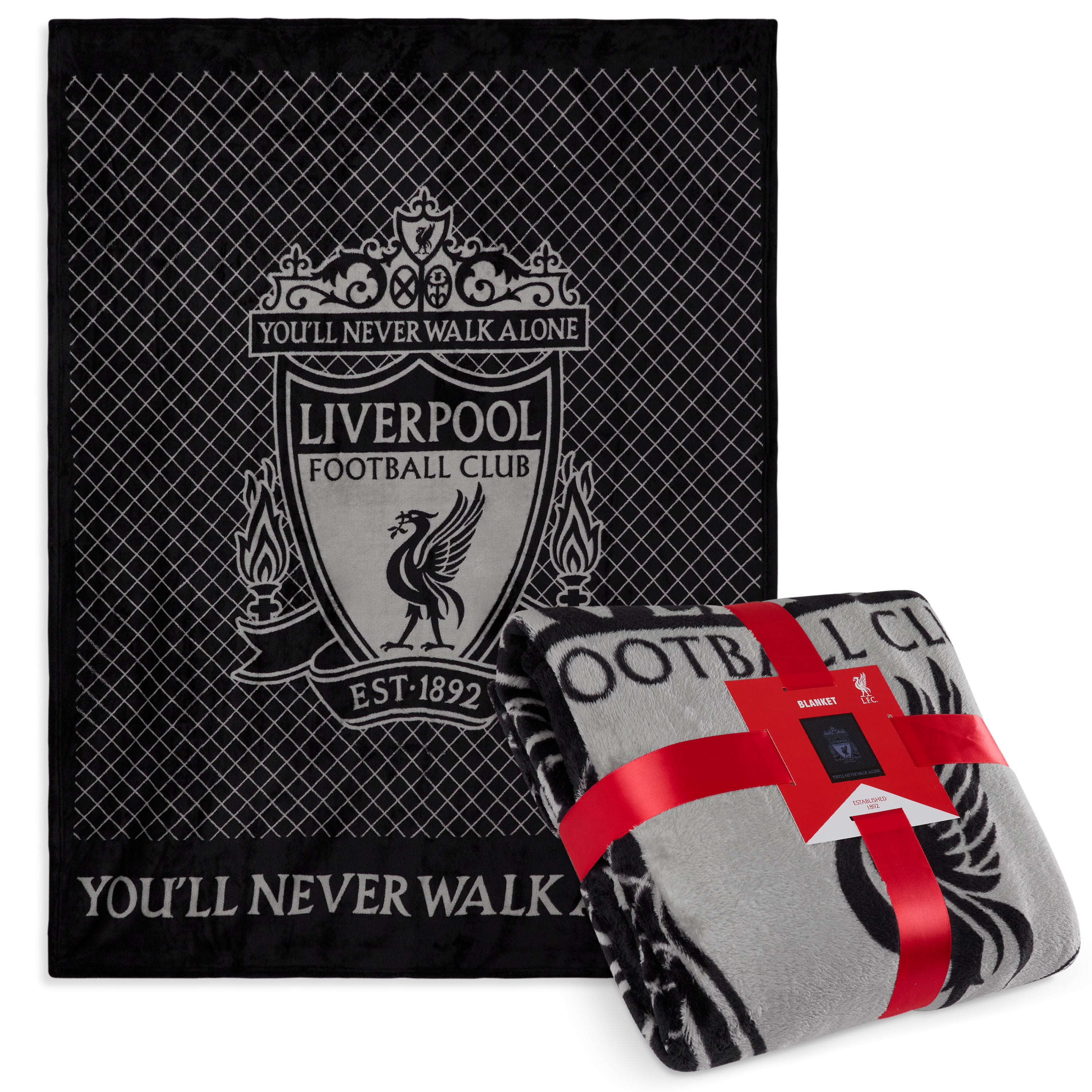 liverpool-fc-plaid-polaire-noir-130x150-cm-canap-lit image 1