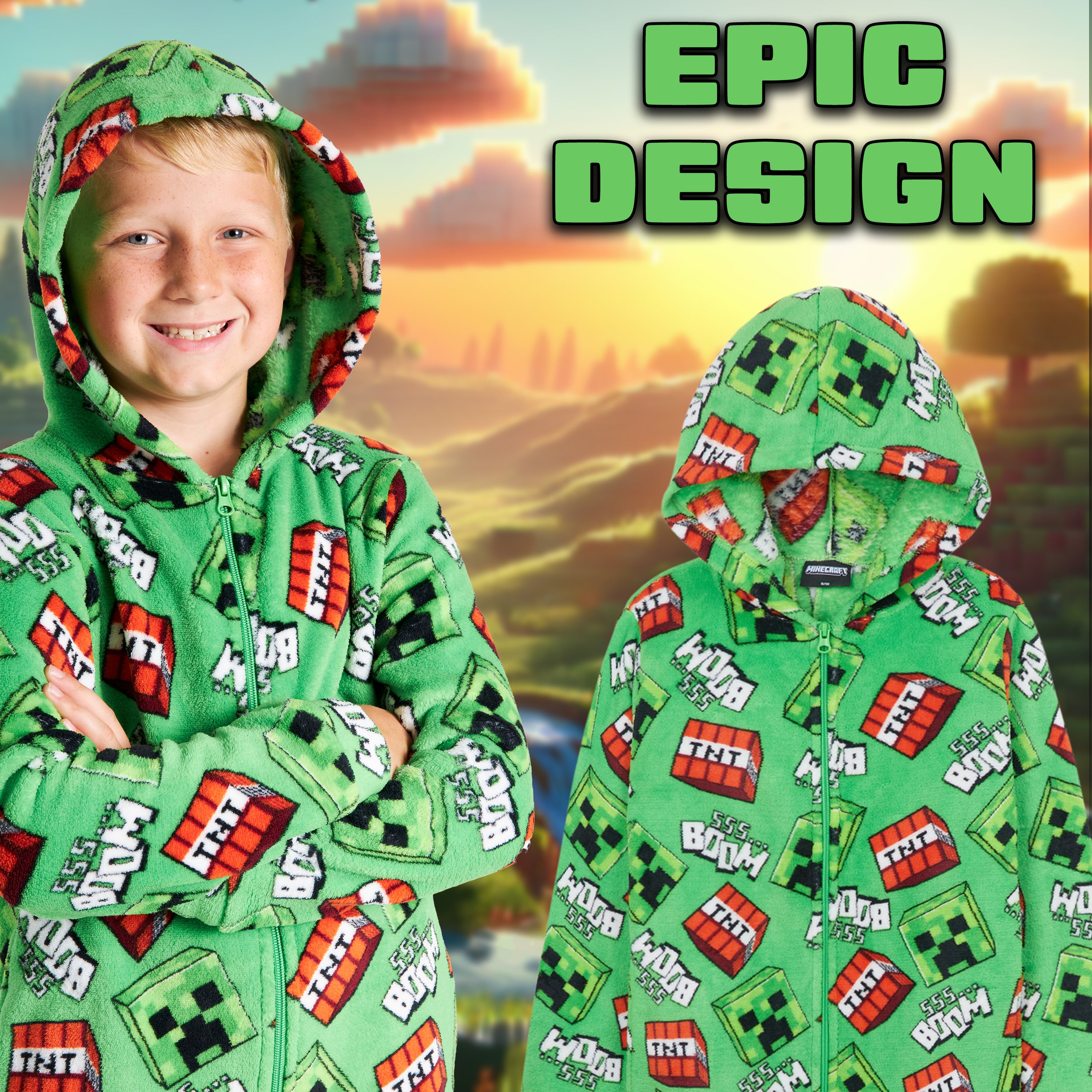 minecraft-grenouill-re-polaire-gar-on-capuche-11-12-ans image 2
