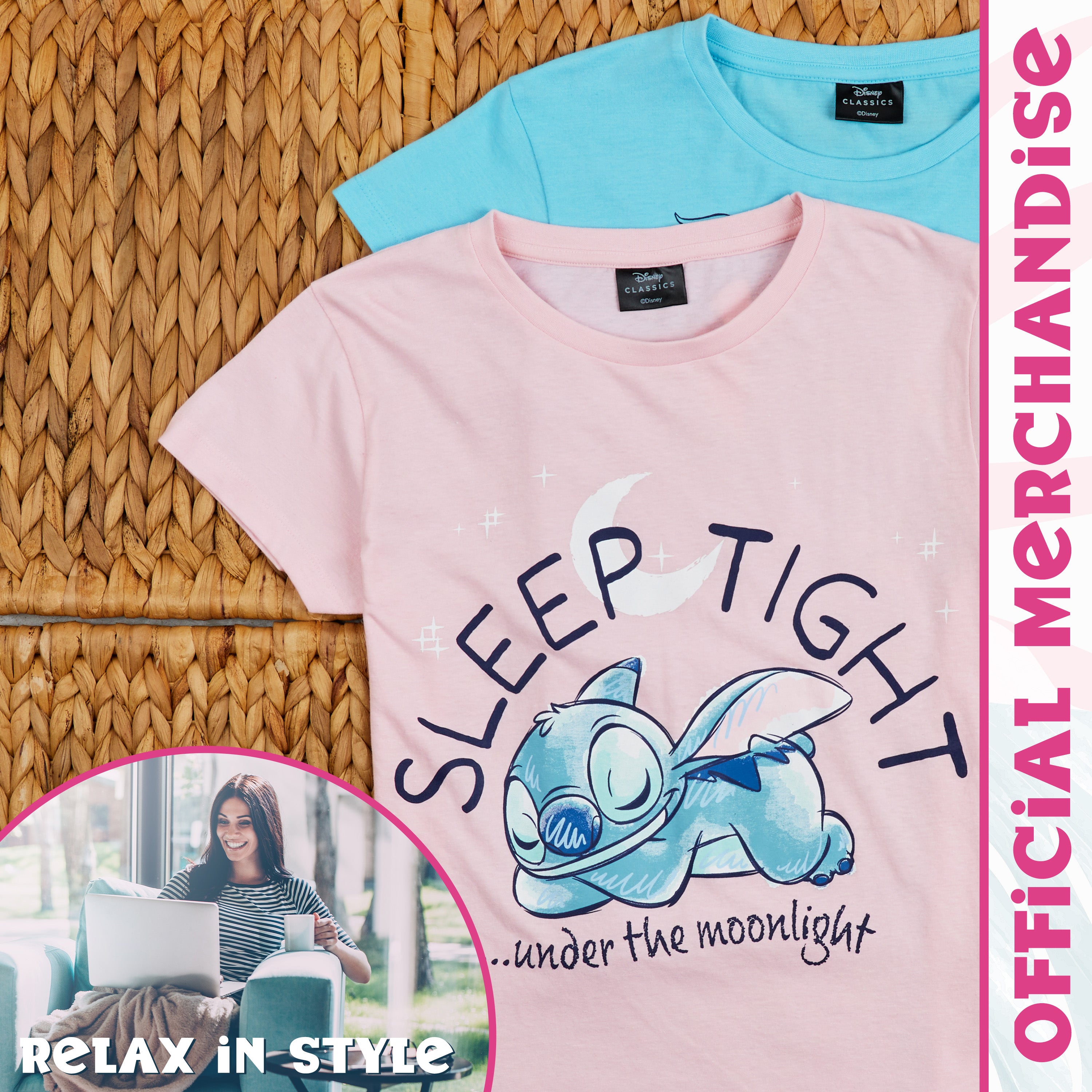 disney-stitch-pyjama-short-femme-coton-lot-de-2 image 5