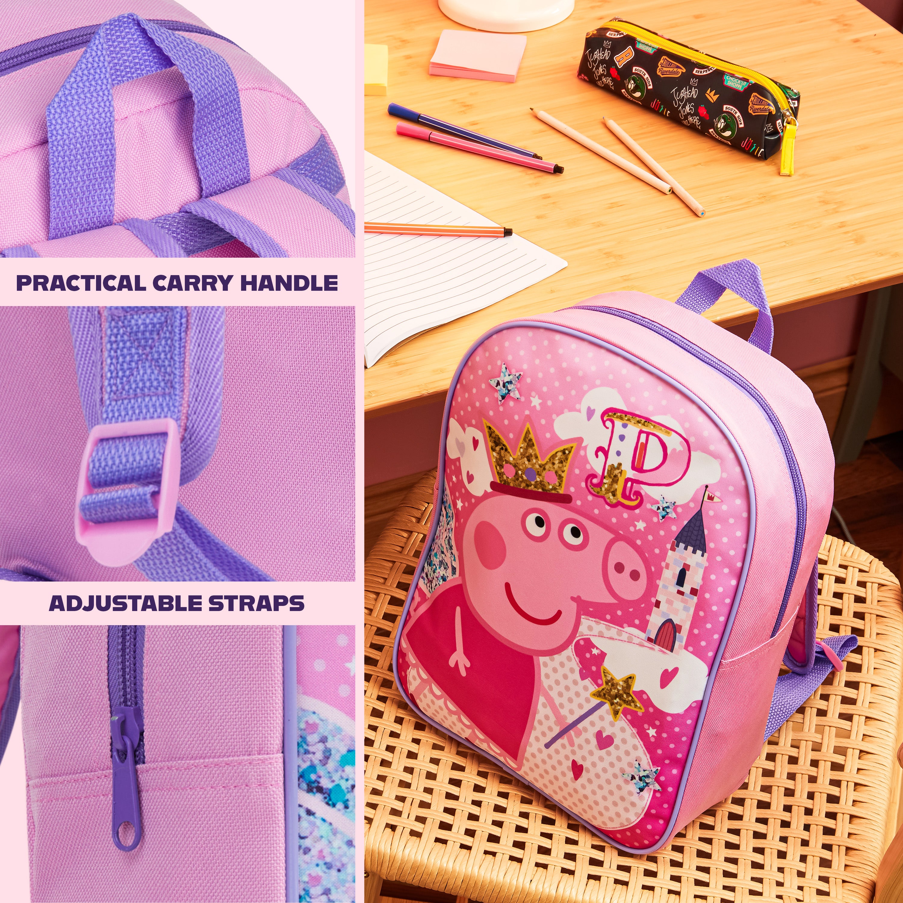 peppa-pig-sac-dos-enfant-rose-3-9-ans-bretelles-r-glables image 4