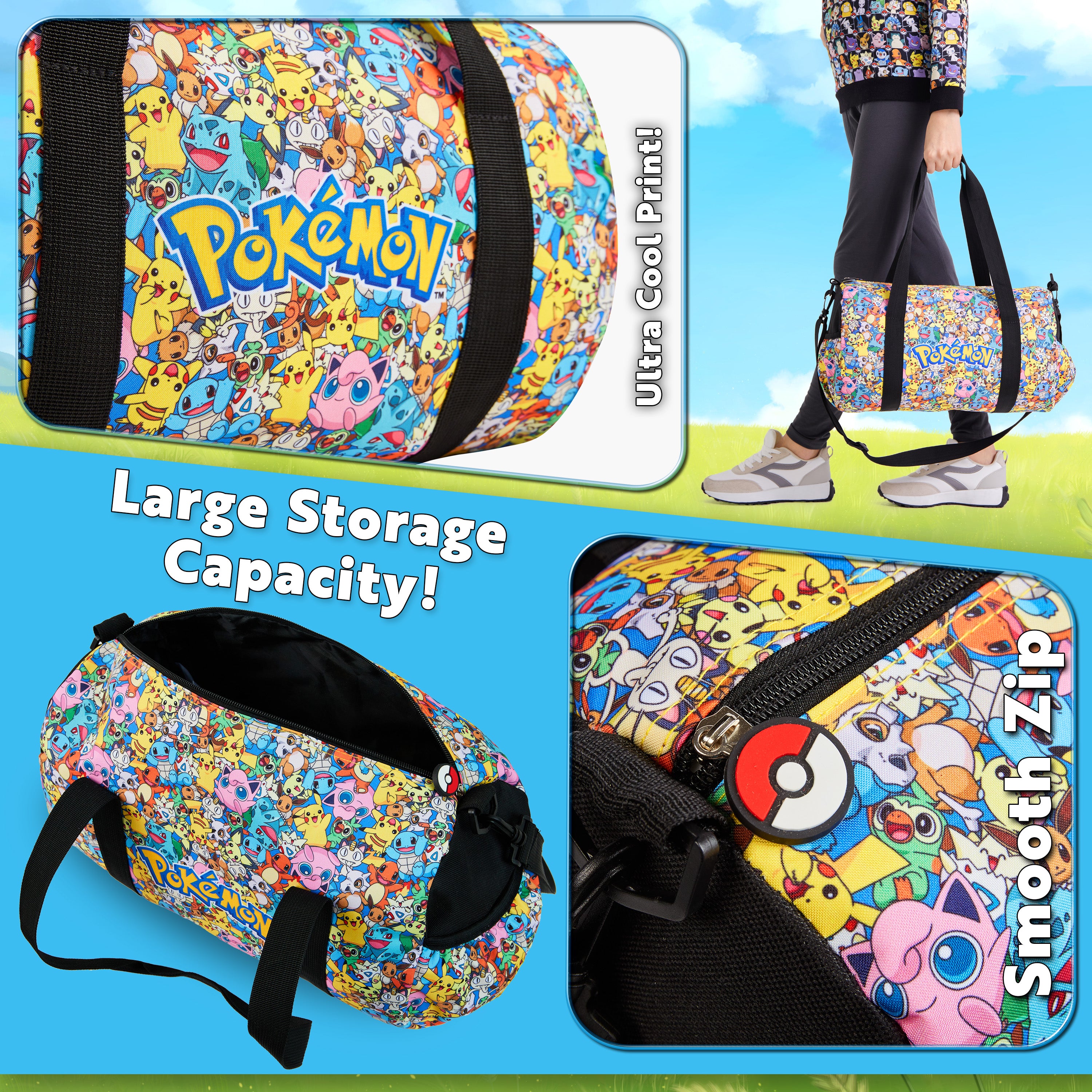 pok-mon-sac-sport-enfant-duffle-multicolore-voyage image 5