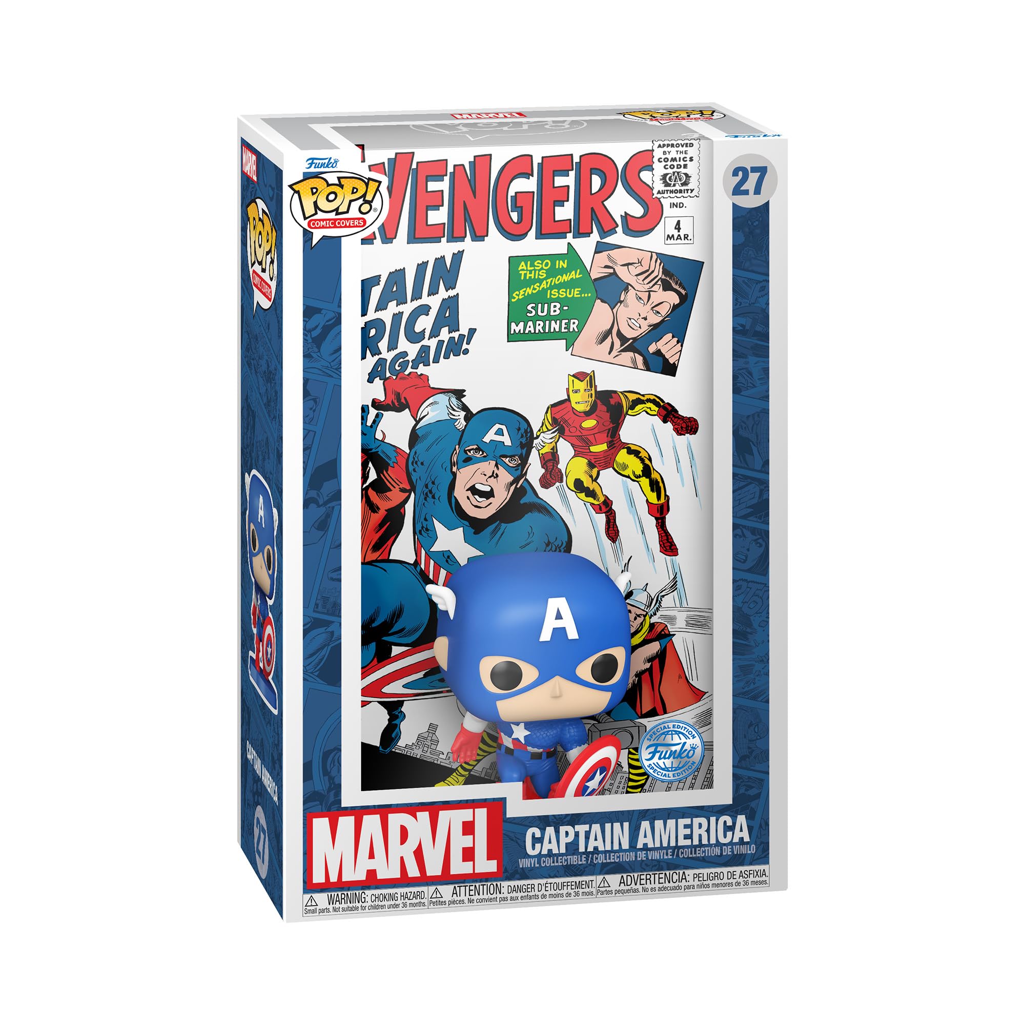 funko-pop-comic-cover-avengers-4-captain-america-figurine image 1