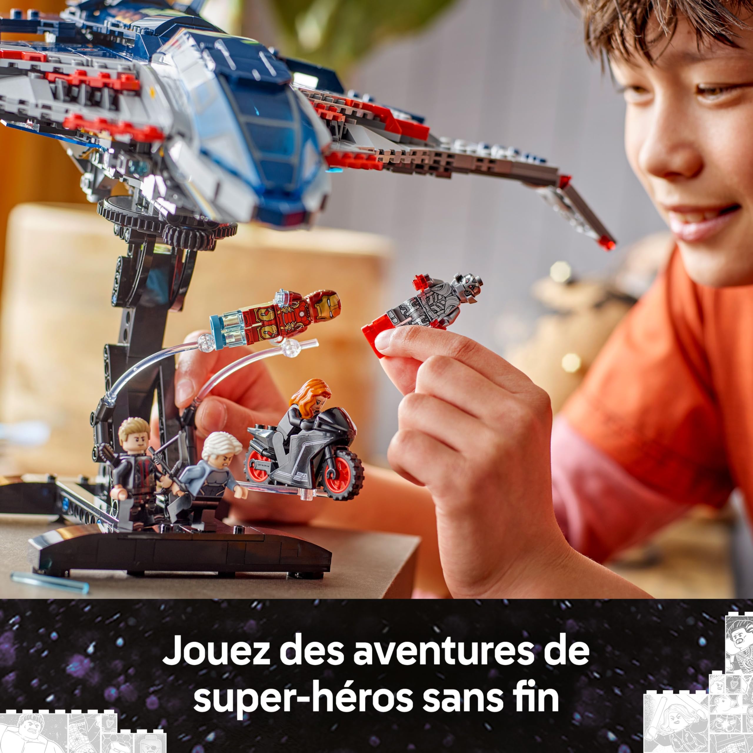 lego-marvel-quinjet-avengers-ere-ultron-76325-jeu-1131-pcs image 6