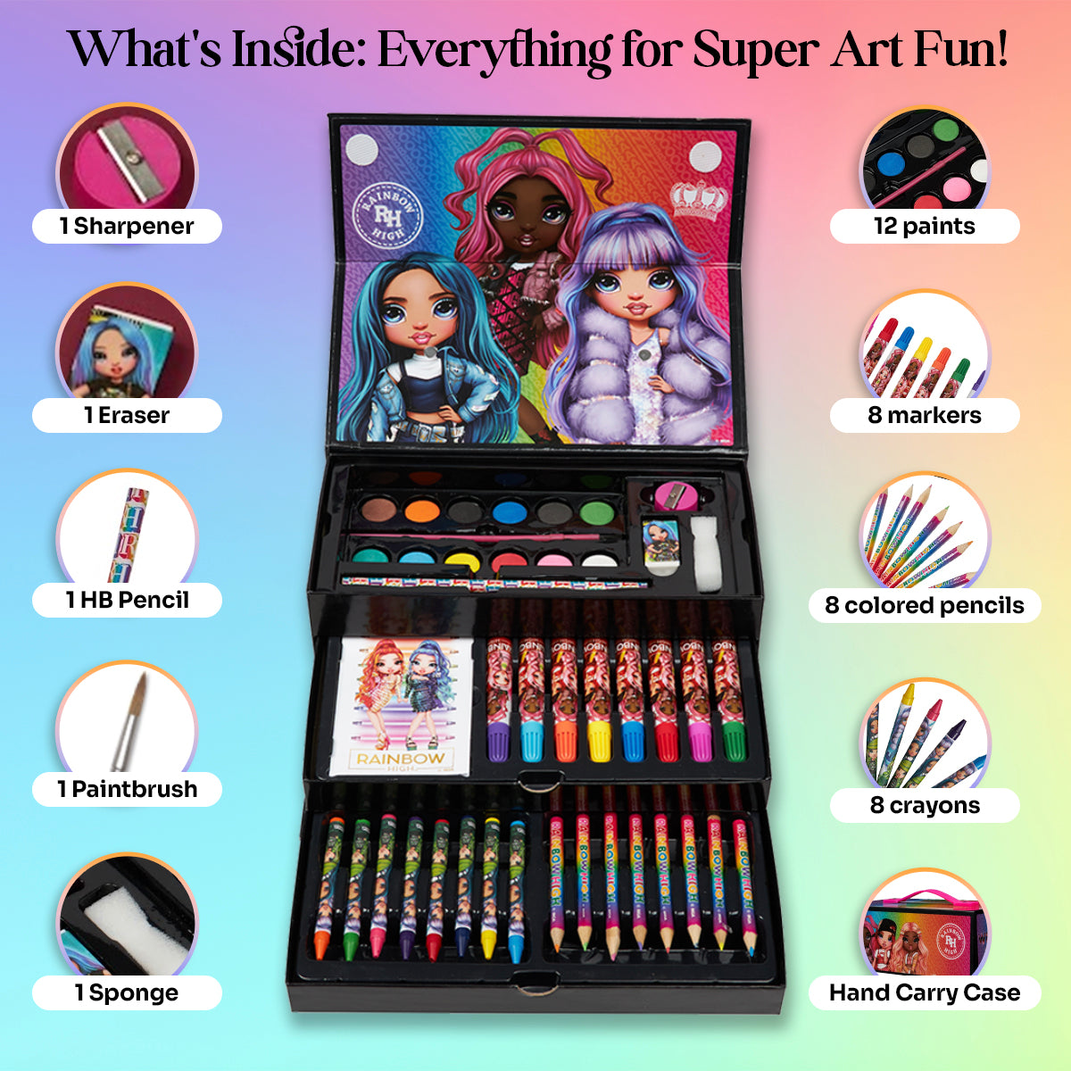 rainbow-high-coffret-dessin-enfant-40-pi-ces-mallette image 5