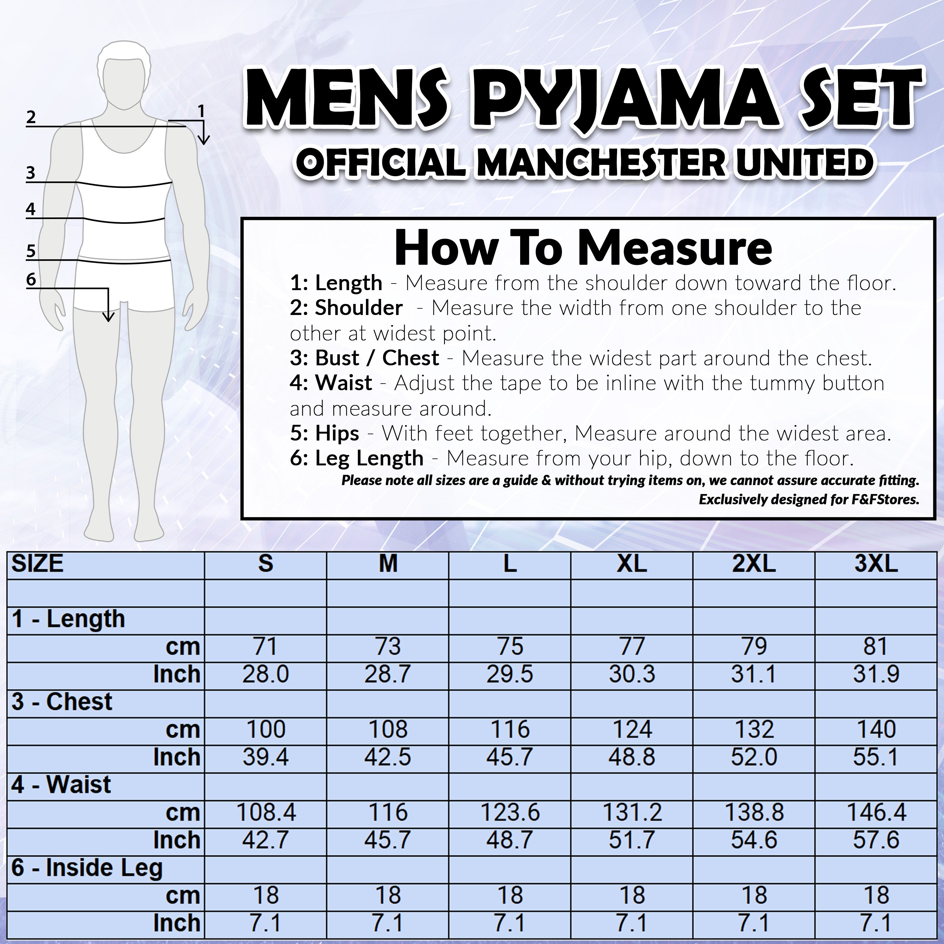 manchester-united-pyjama-court-homme-taille-l-coton image 6