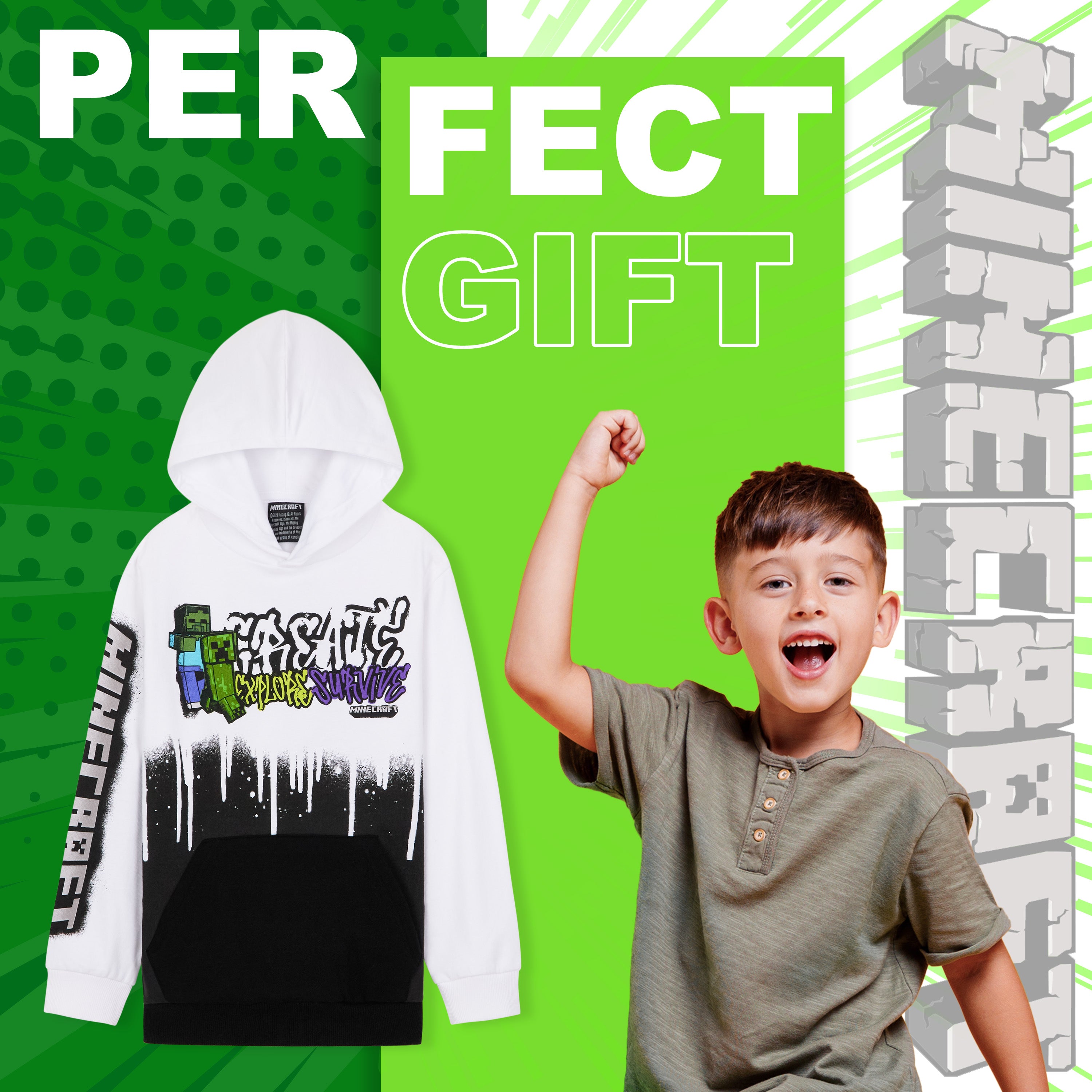 minecraft-creeper-sweat-capuche-gar-on-coton-11-12-ans image 3