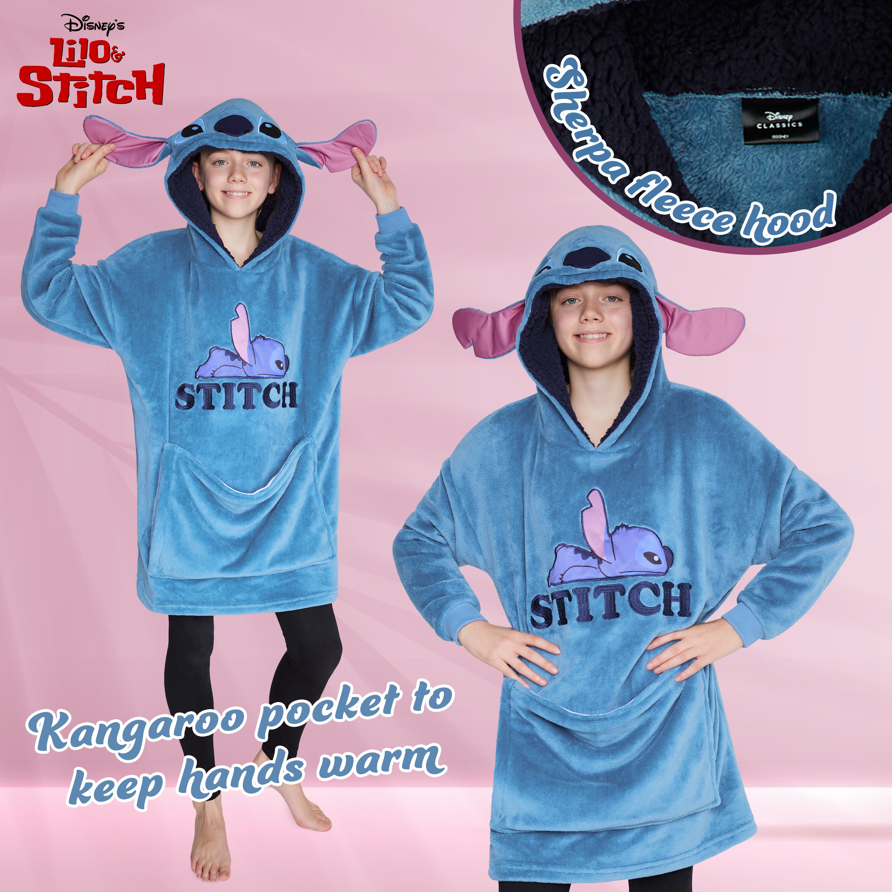 disney-stitch-sweat-plaid-enfant-bleu-2-en-1-polaire image 5