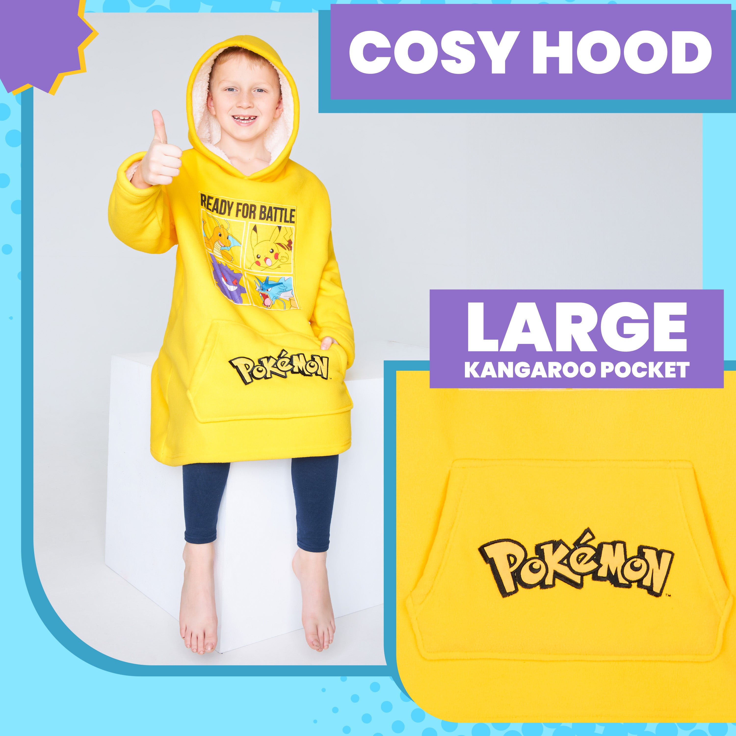 pok-mon-sweat-plaid-oversize-enfant-sherpa-pikachu image 4