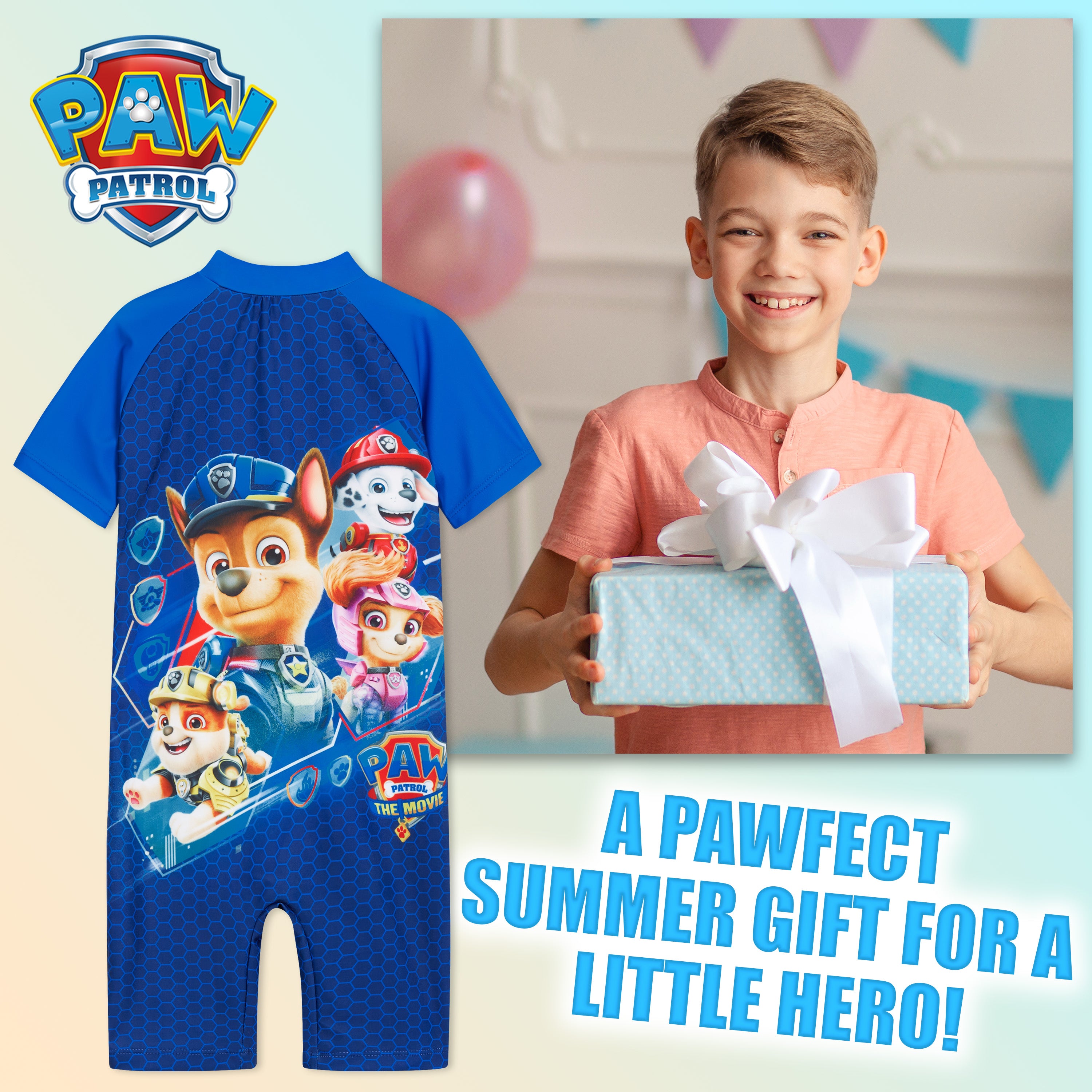 paw-patrol-maillot-de-bain-gar-on-une-pi-ce-manches-courtes image 2