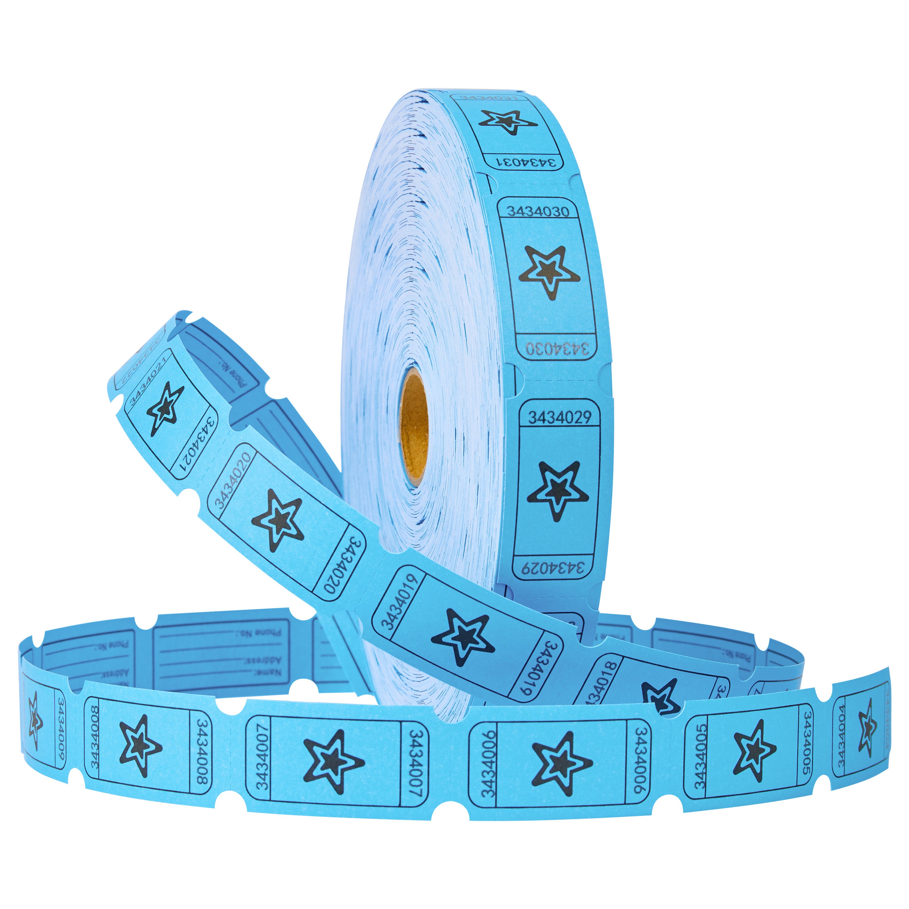 kreativekraft-bingo-tickets-tombola-bleus-en-rouleau image 1